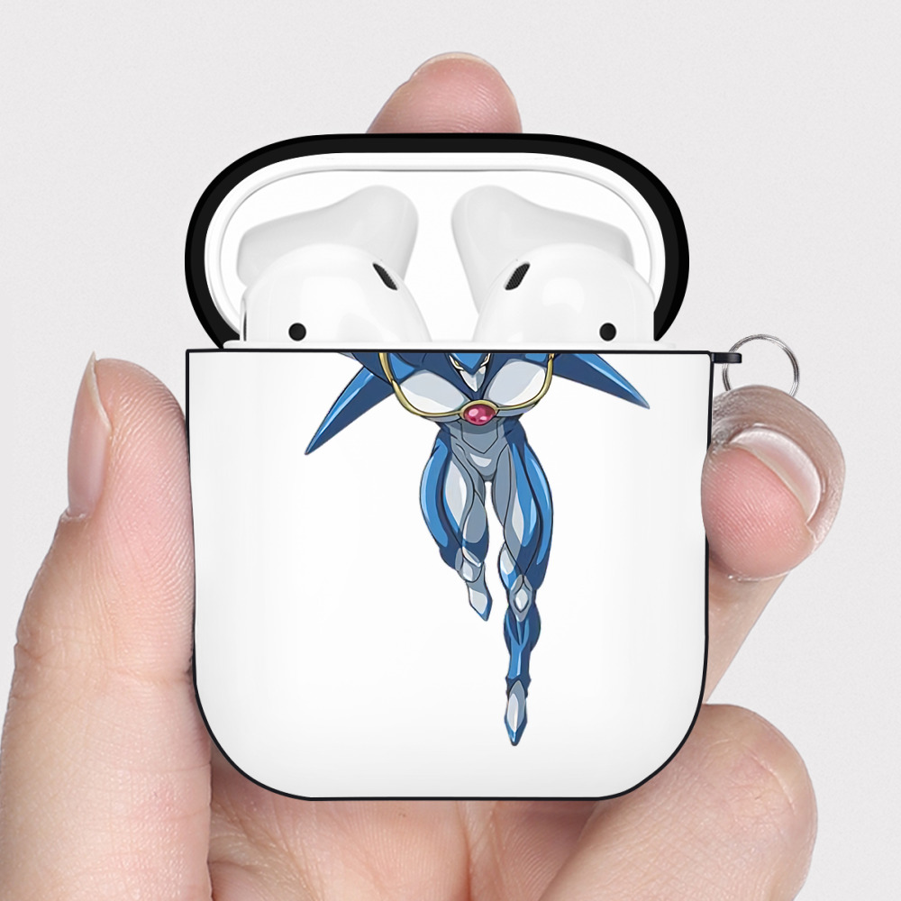 （画像用） 遊☆戯☆王 Yu-Gi-Oh! AirPods 第2世代保護ケース ハードシェル ブラック 耐衝撃・防指紋・カラビナ付き