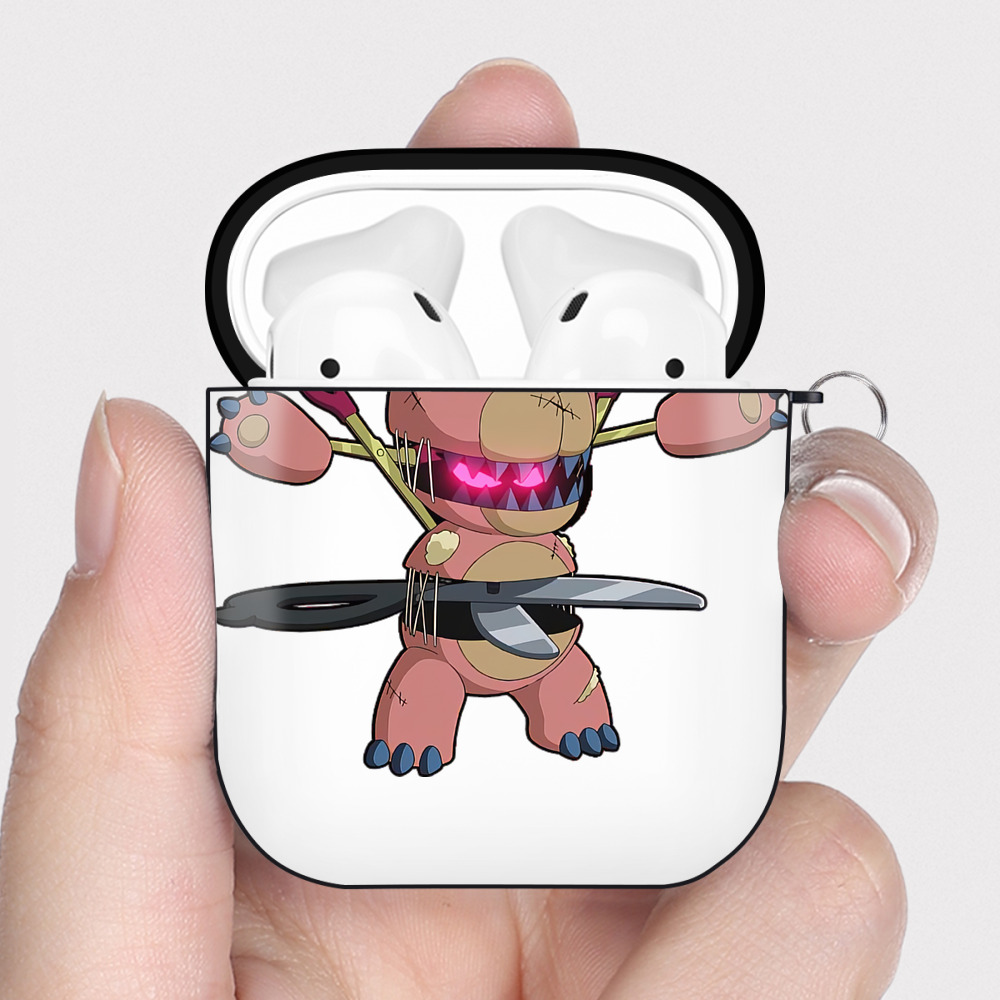 （画像用） 遊☆戯☆王 Yu-Gi-Oh! AirPods 第2世代保護ケース ハードシェル ブラック 耐衝撃・防指紋・カラビナ付き