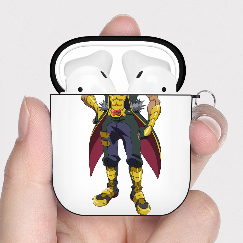 （画像用） 遊☆戯☆王 Yu-Gi-Oh! AirPods 第2世代保護ケース ハードシェル ブラック 耐衝撃・防指紋・カラビナ付き