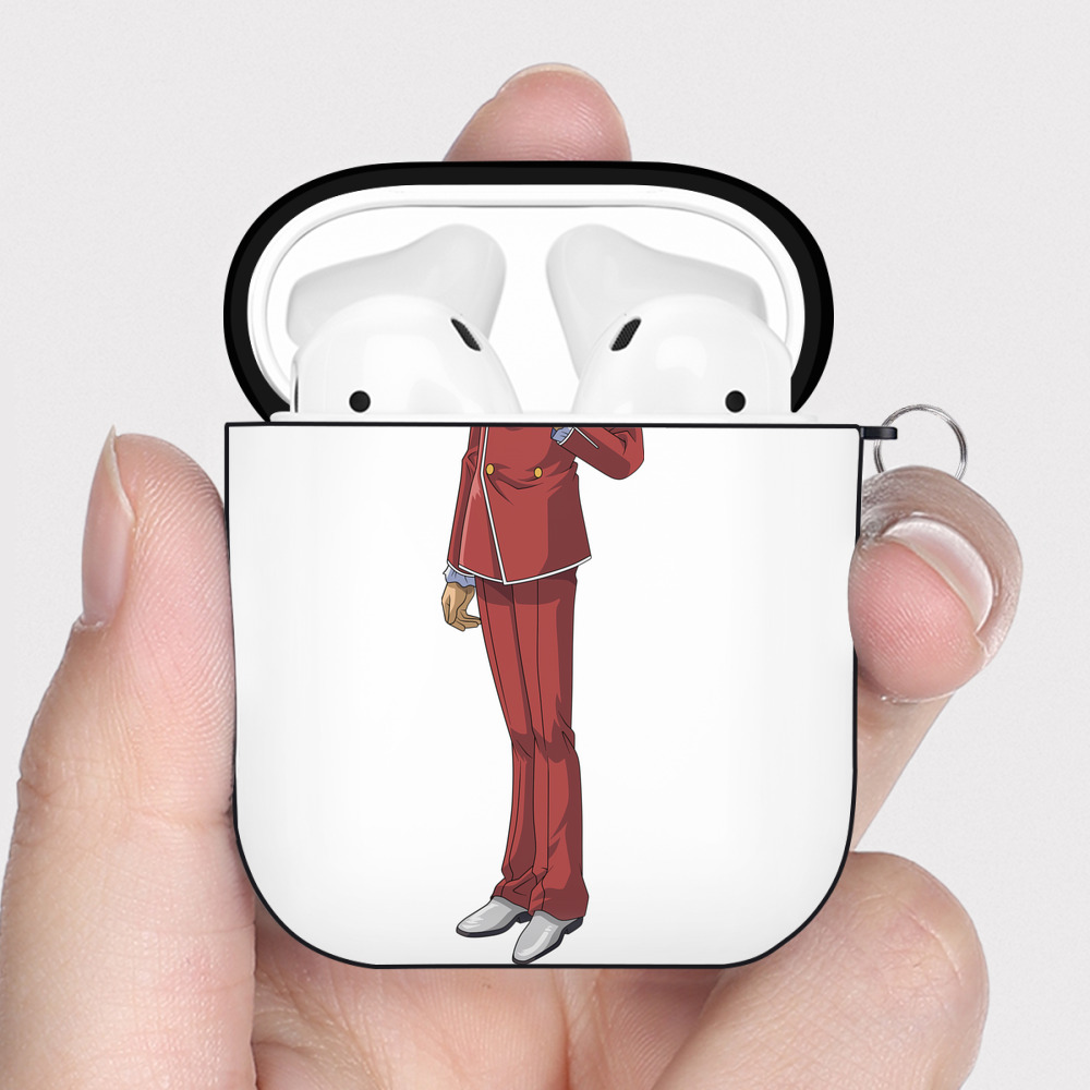 （画像用） 遊☆戯☆王 Yu-Gi-Oh! AirPods 第2世代保護ケース ハードシェル ブラック 耐衝撃・防指紋・カラビナ付き