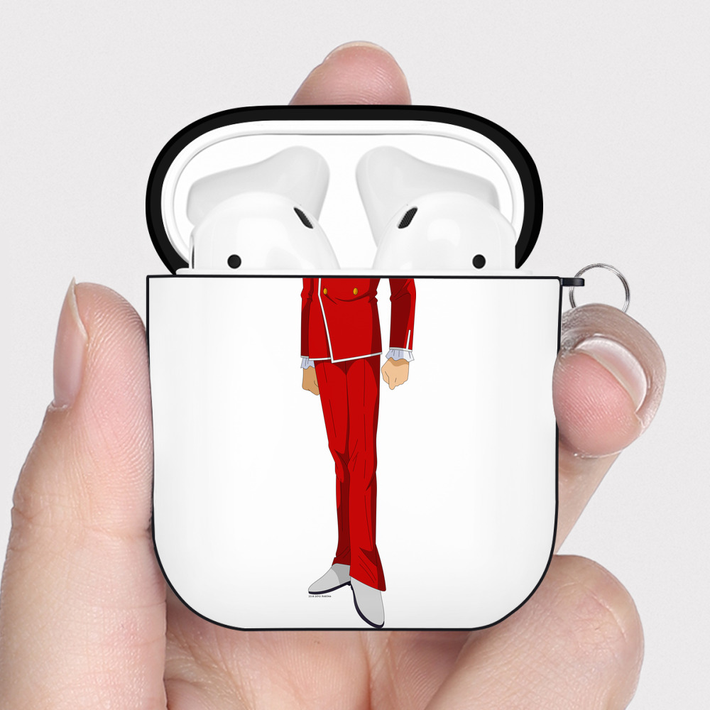 （画像用） 遊☆戯☆王 Yu-Gi-Oh! AirPods 第2世代保護ケース ハードシェル ブラック 耐衝撃・防指紋・カラビナ付き