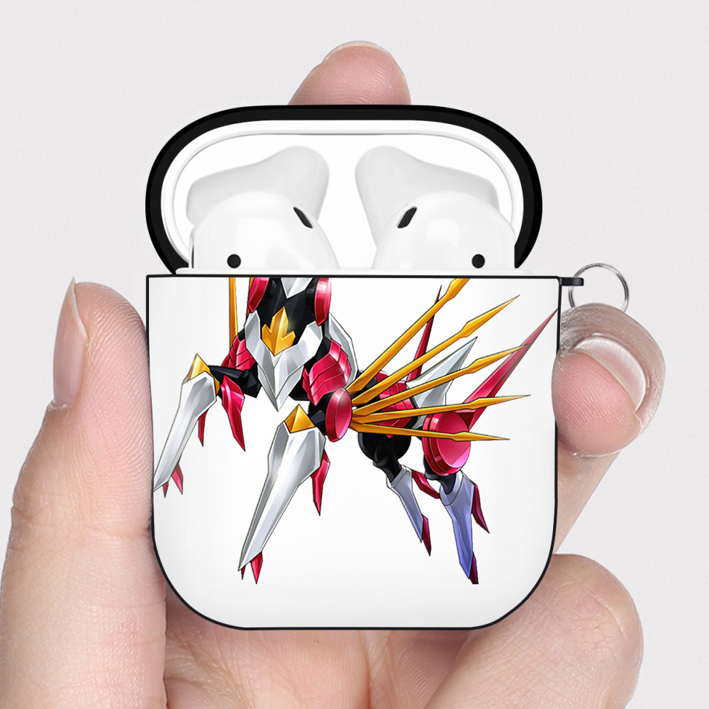 （画像用） 遊☆戯☆王 Yu-Gi-Oh! AirPods 第2世代保護ケース ハードシェル ブラック 耐衝撃・防指紋・カラビナ付き