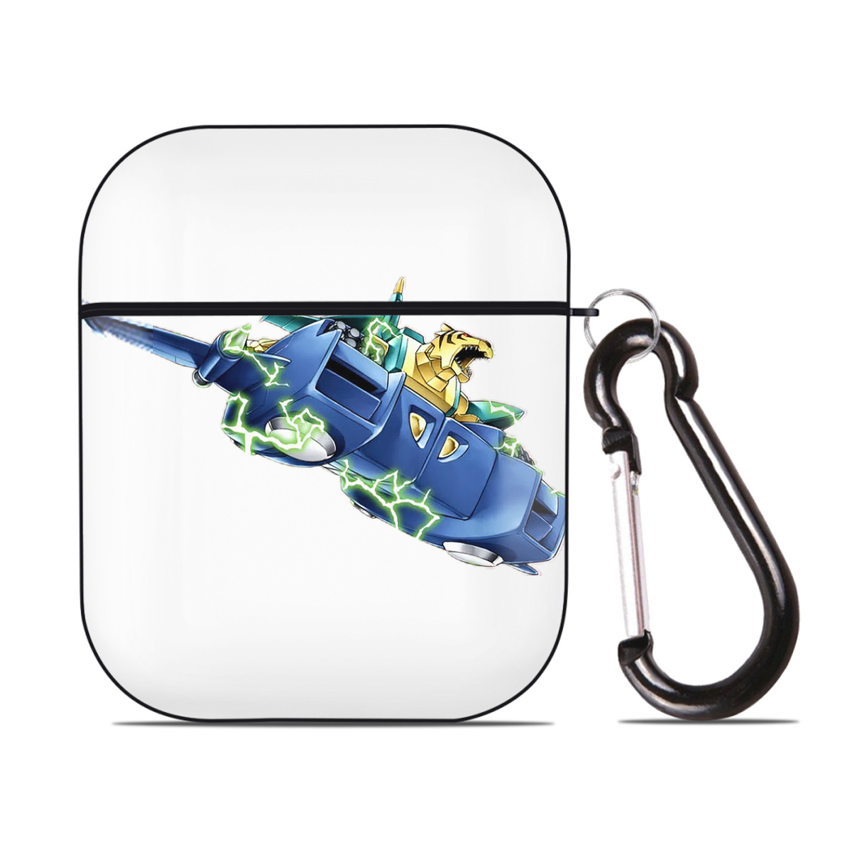 （画像用） 遊☆戯☆王 Yu-Gi-Oh! AirPods 第2世代保護ケース ハードシェル ブラック 耐衝撃・防指紋・カラビナ付き