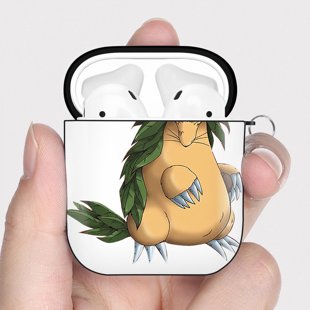 （画像用） 遊☆戯☆王 Yu-Gi-Oh! AirPods 第2世代保護ケース ハードシェル ブラック 耐衝撃・防指紋・カラビナ付き