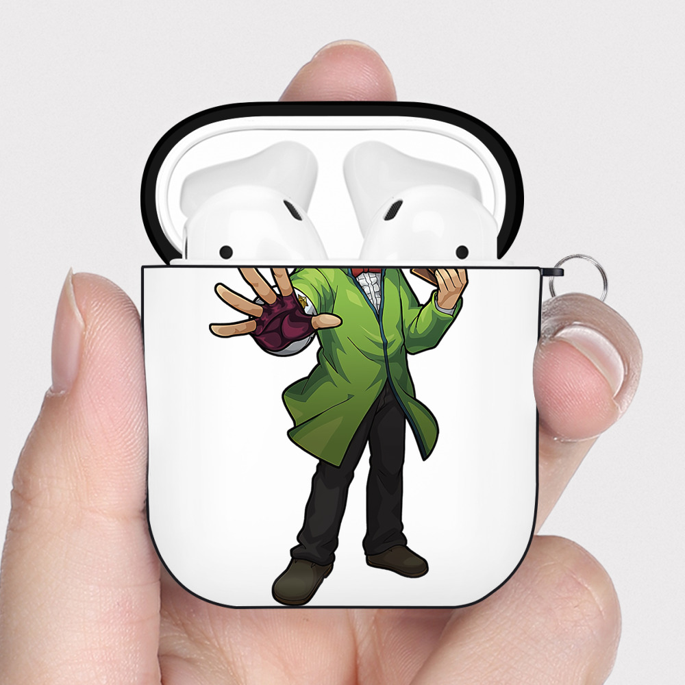 （画像用） 遊☆戯☆王 Yu-Gi-Oh! AirPods 第2世代保護ケース ハードシェル ブラック 耐衝撃・防指紋・カラビナ付き