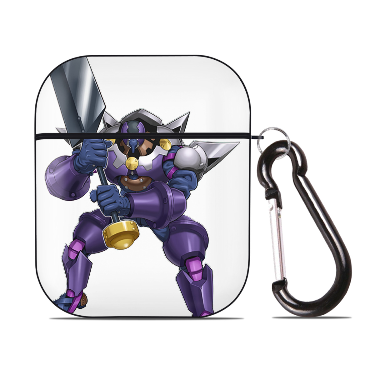 （画像用） 遊☆戯☆王 Yu-Gi-Oh! AirPods 第2世代保護ケース ハードシェル ブラック 耐衝撃・防指紋・カラビナ付き