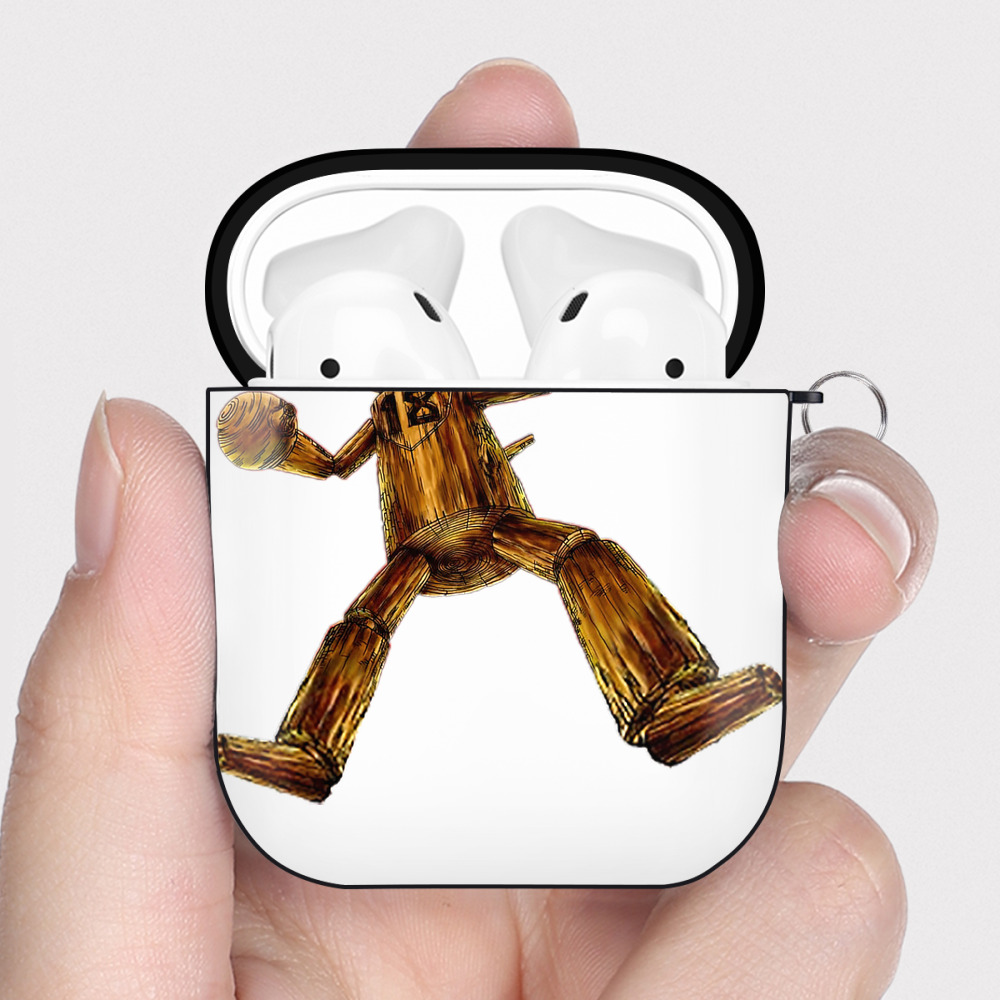 （画像用） 遊☆戯☆王 Yu-Gi-Oh! AirPods 第2世代保護ケース ハードシェル ブラック 耐衝撃・防指紋・カラビナ付き