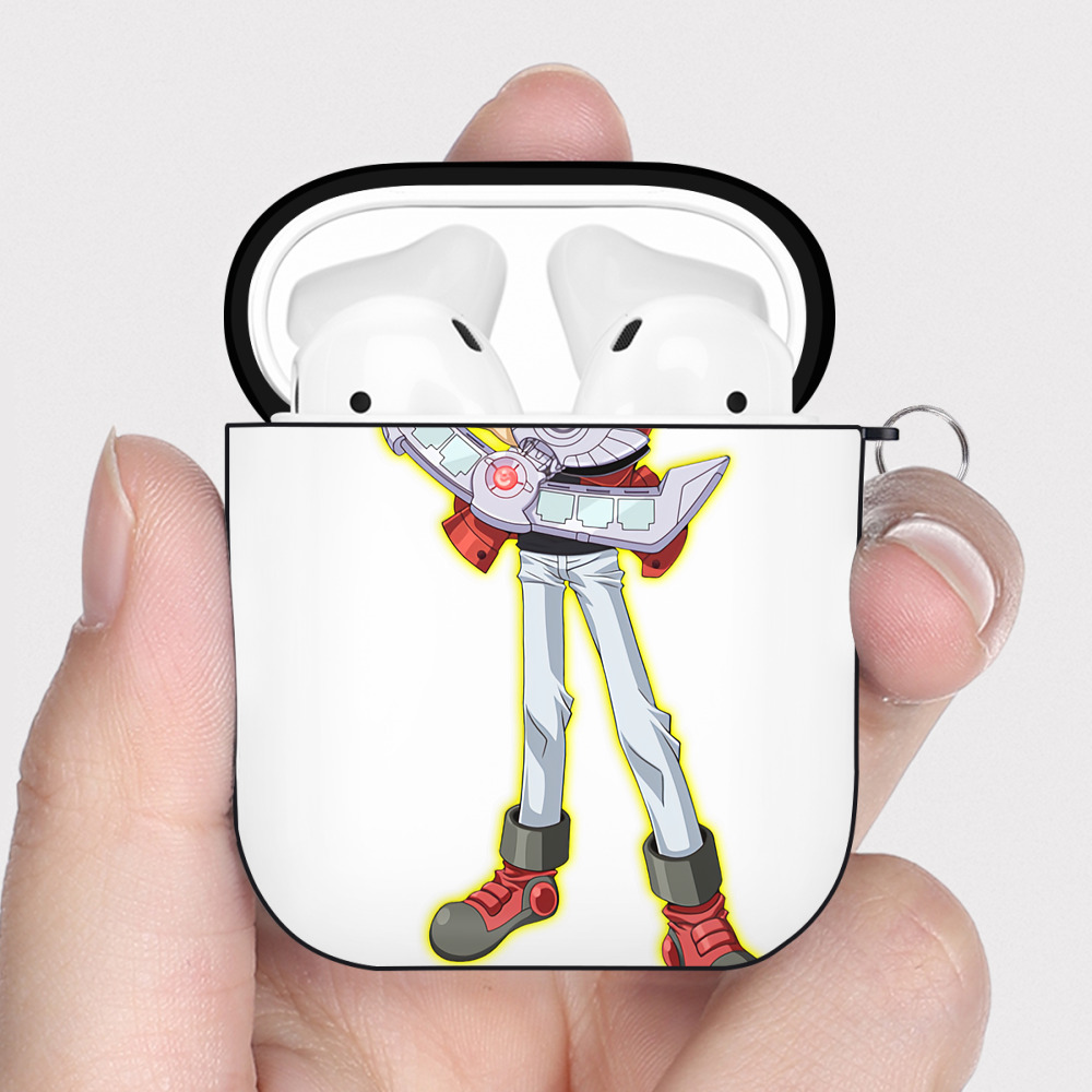 （画像用） 遊☆戯☆王 Yu-Gi-Oh! AirPods 第2世代保護ケース ハードシェル ブラック 耐衝撃・防指紋・カラビナ付き