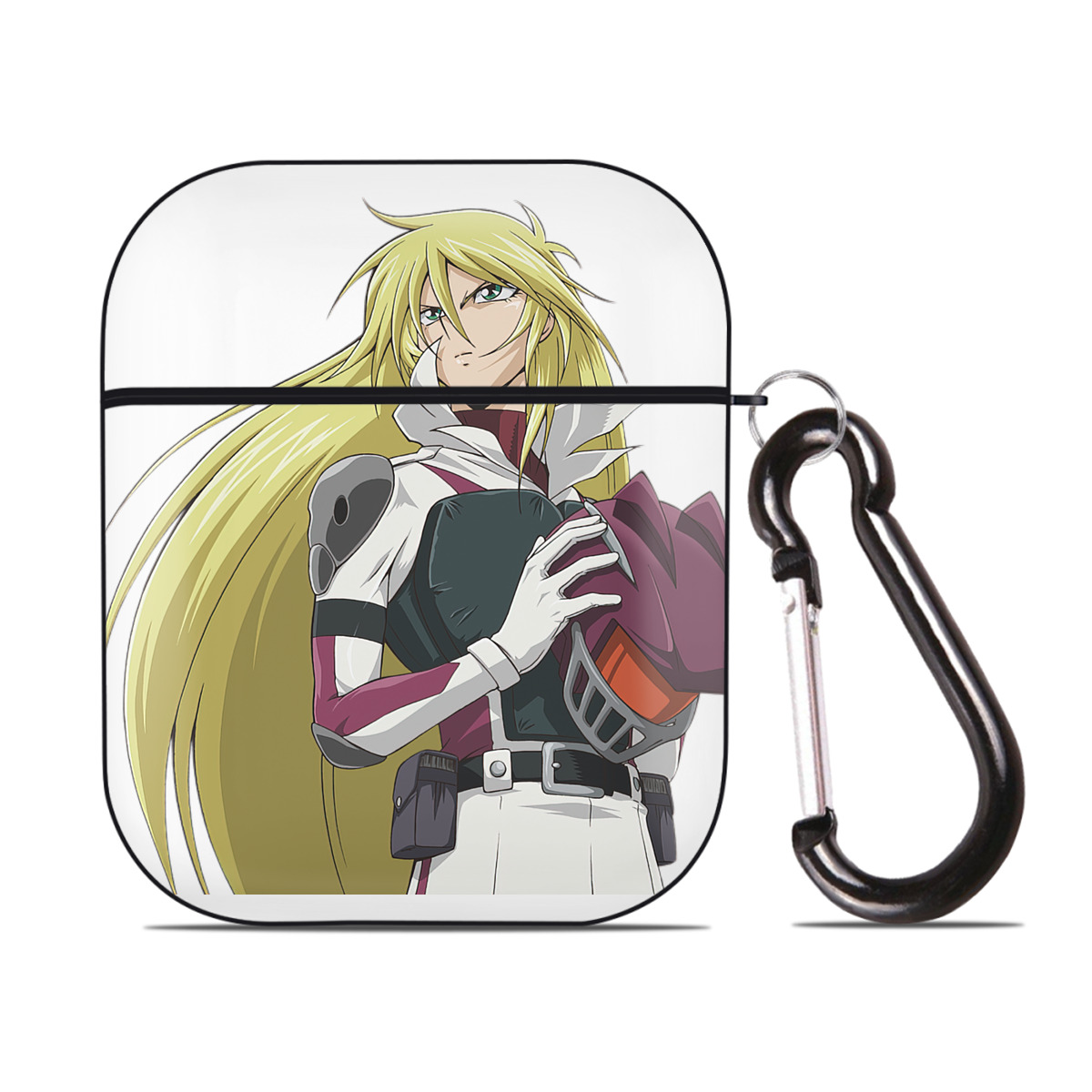 （画像用） 遊☆戯☆王 Yu-Gi-Oh! AirPods 第2世代保護ケース ハードシェル ブラック 耐衝撃・防指紋・カラビナ付き