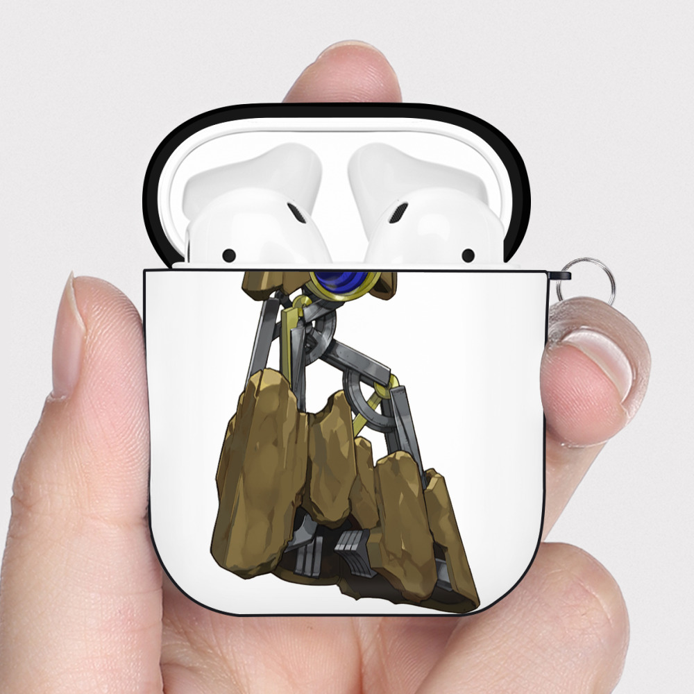 （画像用） 遊☆戯☆王 Yu-Gi-Oh! AirPods 第2世代保護ケース ハードシェル ブラック 耐衝撃・防指紋・カラビナ付き