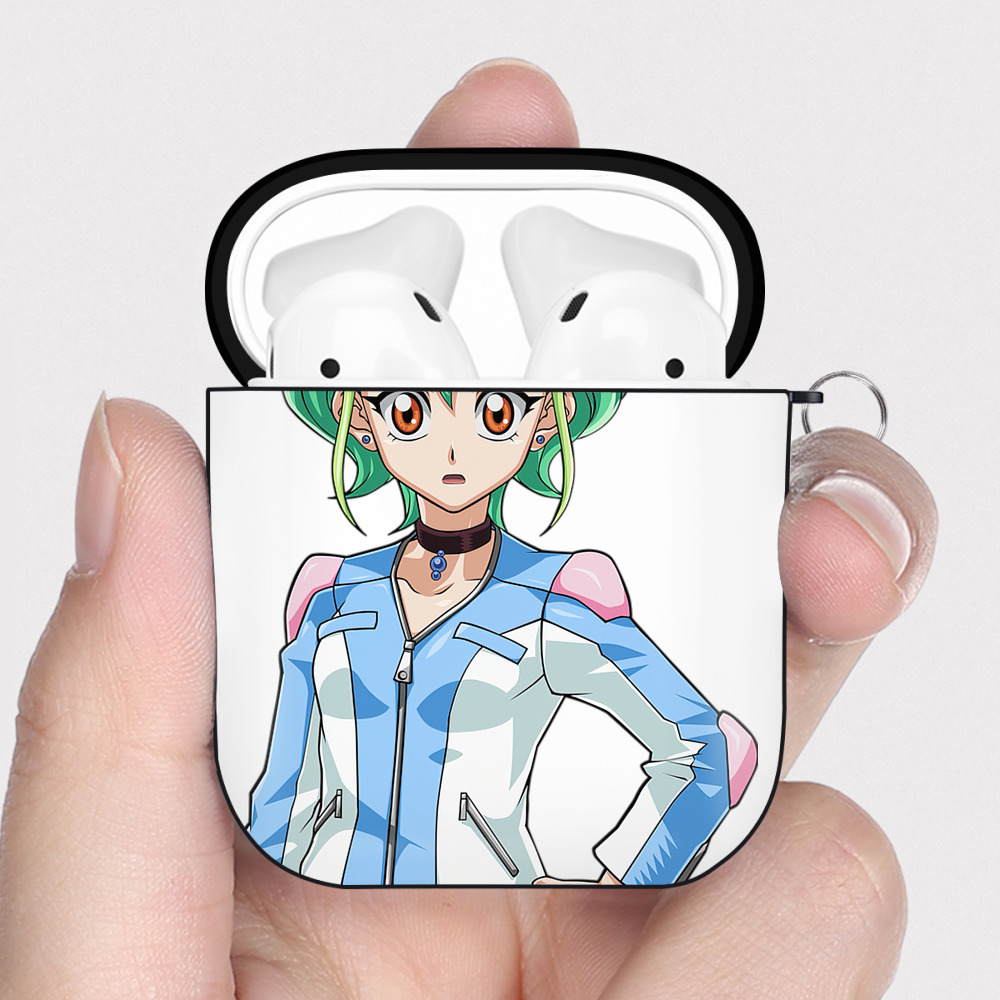 （画像用） 遊☆戯☆王 Yu-Gi-Oh! AirPods 第2世代保護ケース ハードシェル ブラック 耐衝撃・防指紋・カラビナ付き