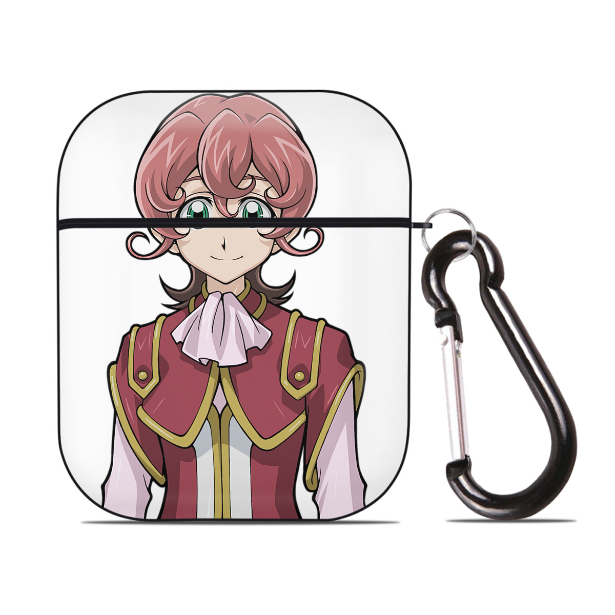 （画像用） 遊☆戯☆王 Yu-Gi-Oh! AirPods 第2世代保護ケース ハードシェル ブラック 耐衝撃・防指紋・カラビナ付き