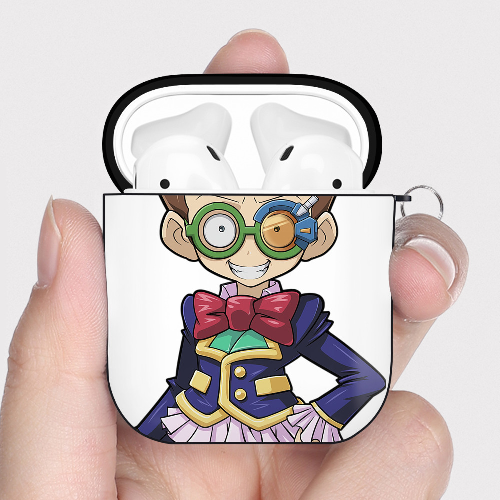 （画像用） 遊☆戯☆王 Yu-Gi-Oh! AirPods 第2世代保護ケース ハードシェル ブラック 耐衝撃・防指紋・カラビナ付き
