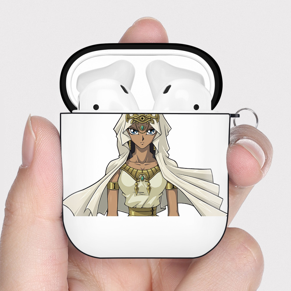 （画像用） 遊☆戯☆王 Yu-Gi-Oh! AirPods 第2世代保護ケース ハードシェル ブラック 耐衝撃・防指紋・カラビナ付き