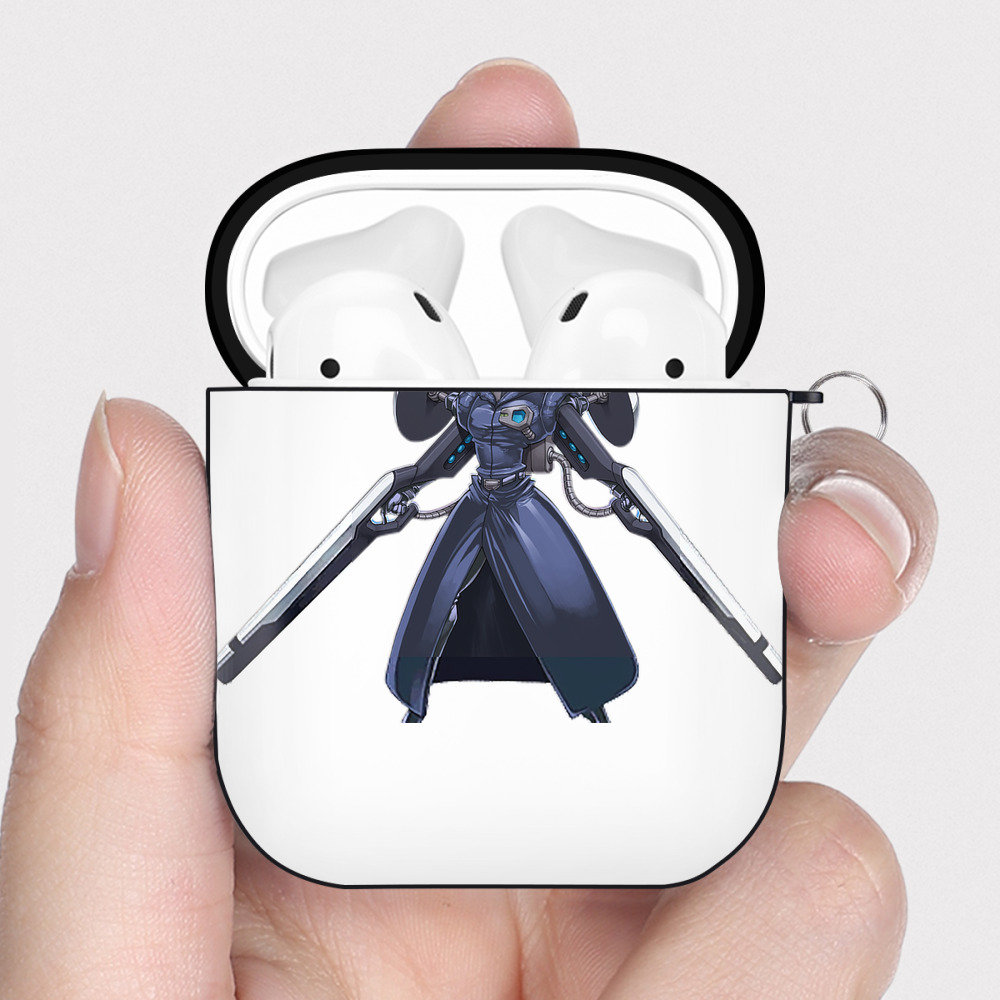 （画像用） 遊☆戯☆王 Yu-Gi-Oh! AirPods 第2世代保護ケース ハードシェル ブラック 耐衝撃・防指紋・カラビナ付き