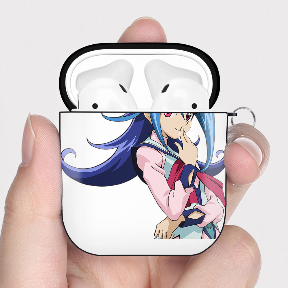 （画像用） 遊☆戯☆王 Yu-Gi-Oh! AirPods 第2世代保護ケース ハードシェル ブラック 耐衝撃・防指紋・カラビナ付き
