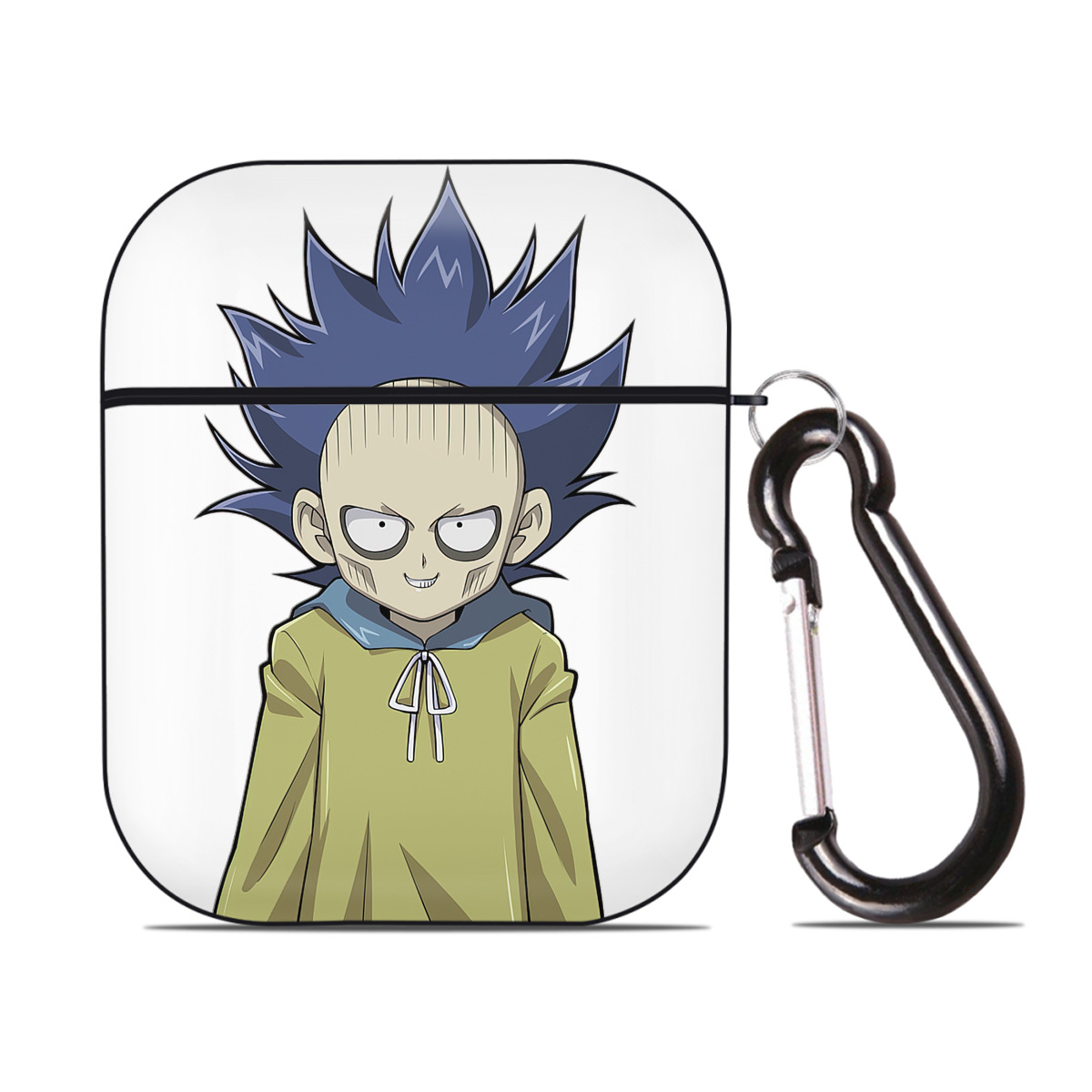 （画像用） 遊☆戯☆王 Yu-Gi-Oh! AirPods 第2世代保護ケース ハードシェル ブラック 耐衝撃・防指紋・カラビナ付き