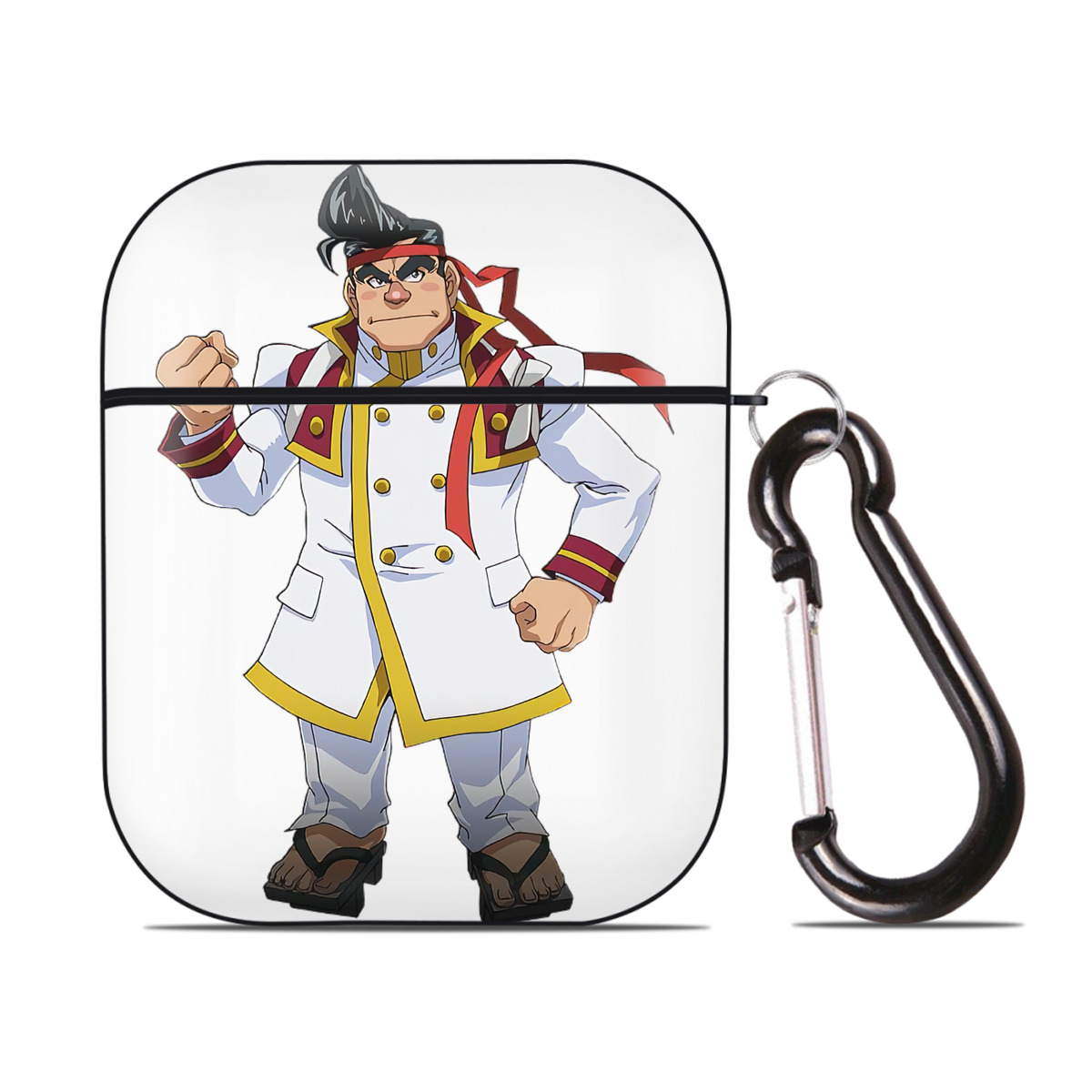 （画像用） 遊☆戯☆王 Yu-Gi-Oh! AirPods 第2世代保護ケース ハードシェル ブラック 耐衝撃・防指紋・カラビナ付き