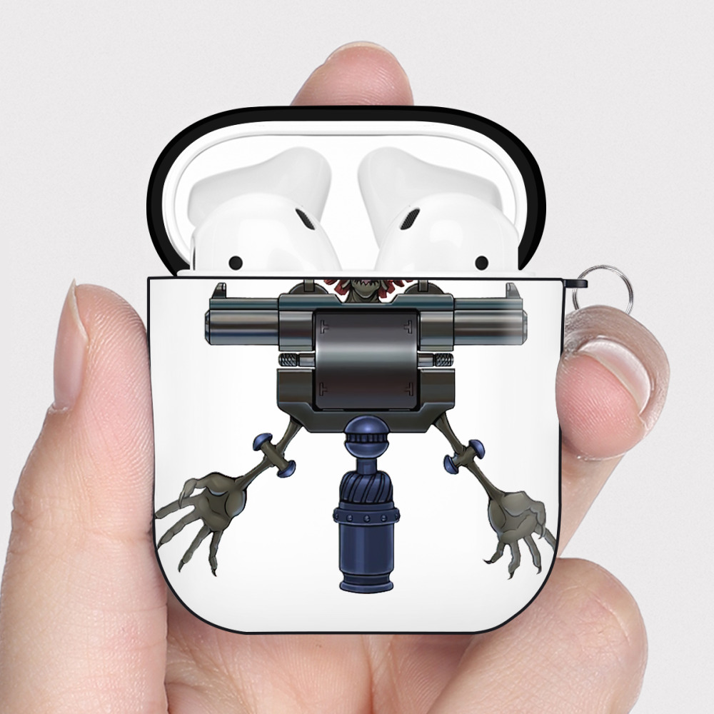 （画像用） 遊☆戯☆王 Yu-Gi-Oh! AirPods 第2世代保護ケース ハードシェル ブラック 耐衝撃・防指紋・カラビナ付き