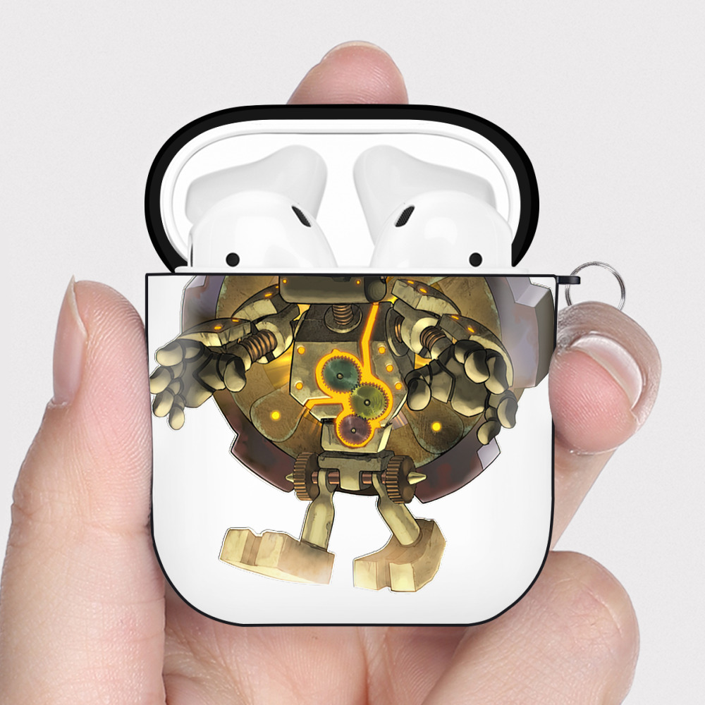 （画像用） 遊☆戯☆王 Yu-Gi-Oh! AirPods 第2世代保護ケース ハードシェル ブラック 耐衝撃・防指紋・カラビナ付き