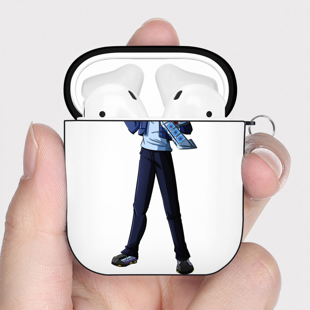 （画像用） 遊☆戯☆王 Yu-Gi-Oh! AirPods 第2世代保護ケース ハードシェル ブラック 耐衝撃・防指紋・カラビナ付き