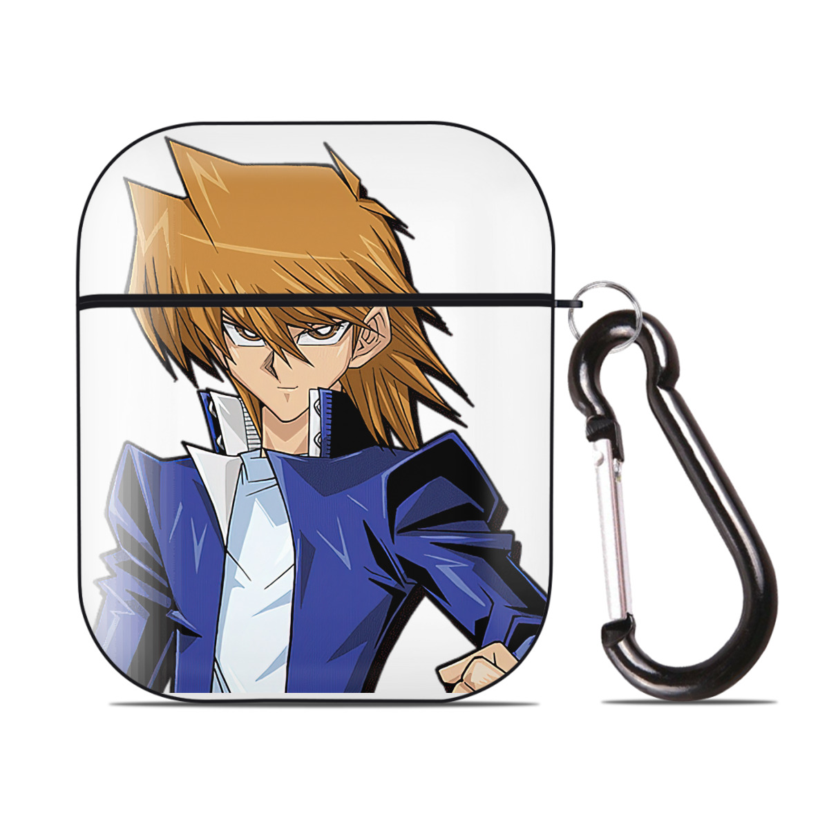 （画像用） 遊☆戯☆王 Yu-Gi-Oh! AirPods 第2世代保護ケース ハードシェル ブラック 耐衝撃・防指紋・カラビナ付き
