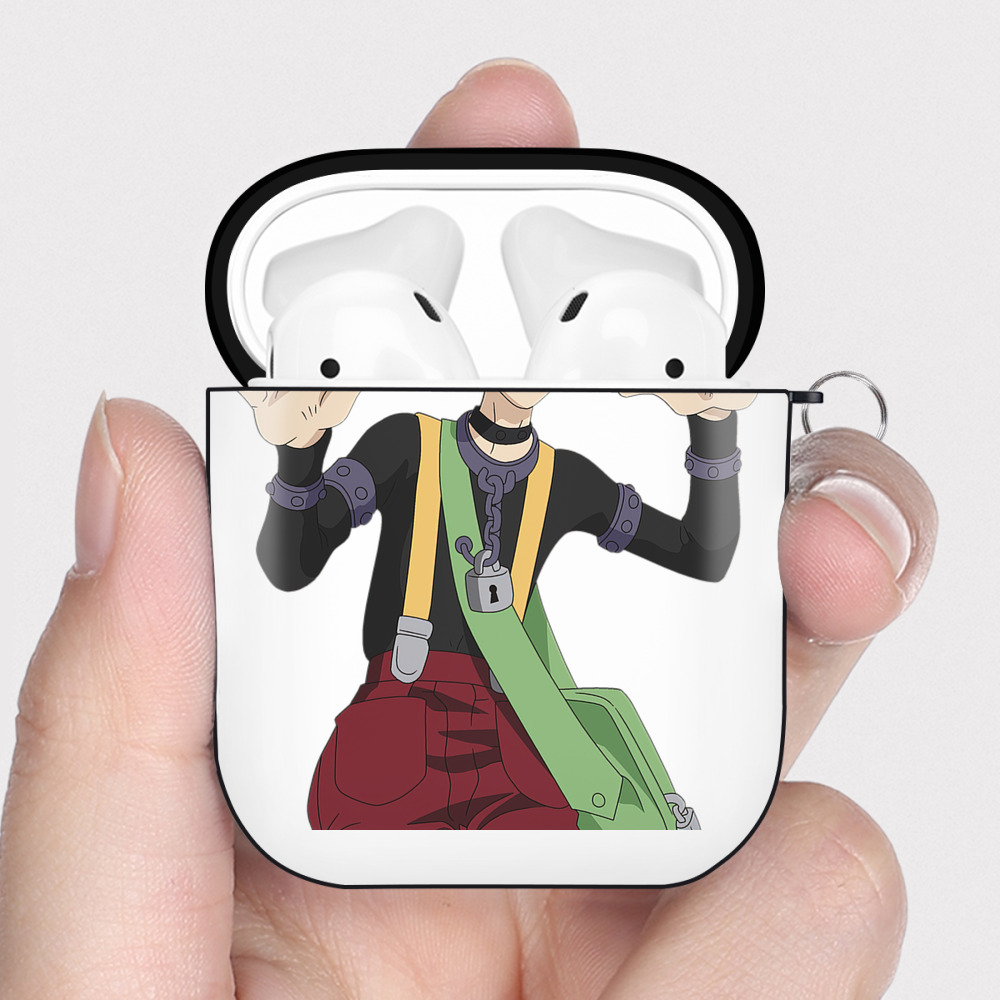 （画像用） 遊☆戯☆王 Yu-Gi-Oh! AirPods 第2世代保護ケース ハードシェル ブラック 耐衝撃・防指紋・カラビナ付き