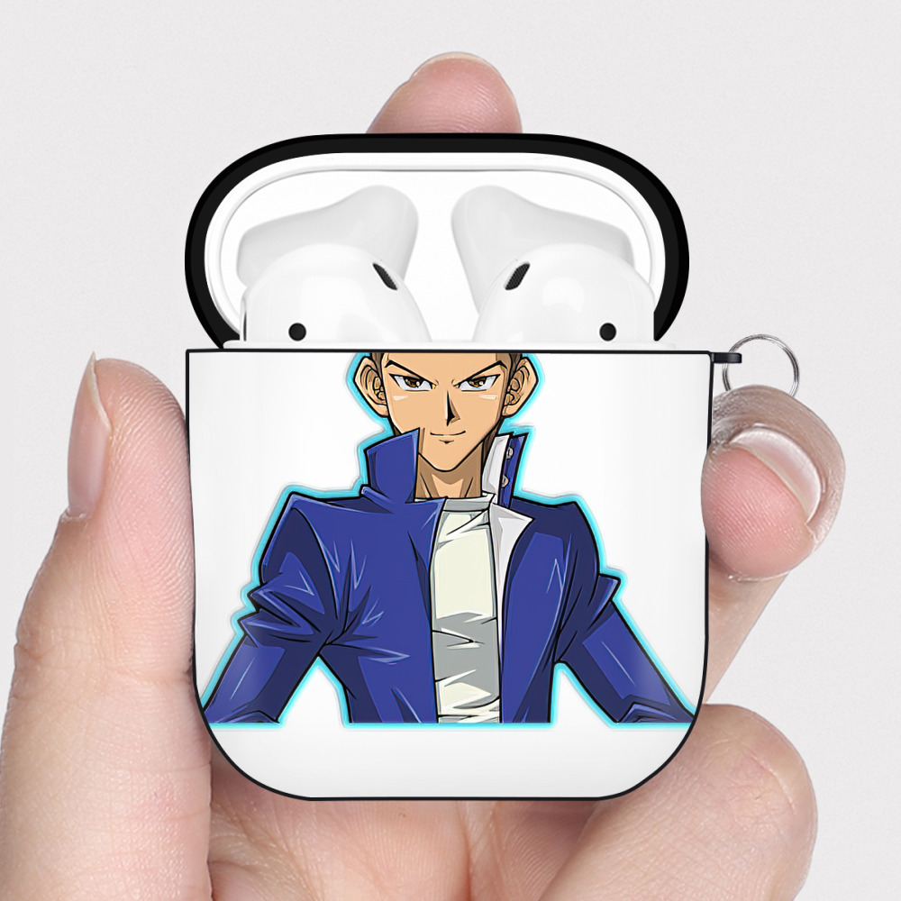 （画像用） 遊☆戯☆王 Yu-Gi-Oh! AirPods 第2世代保護ケース ハードシェル ブラック 耐衝撃・防指紋・カラビナ付き