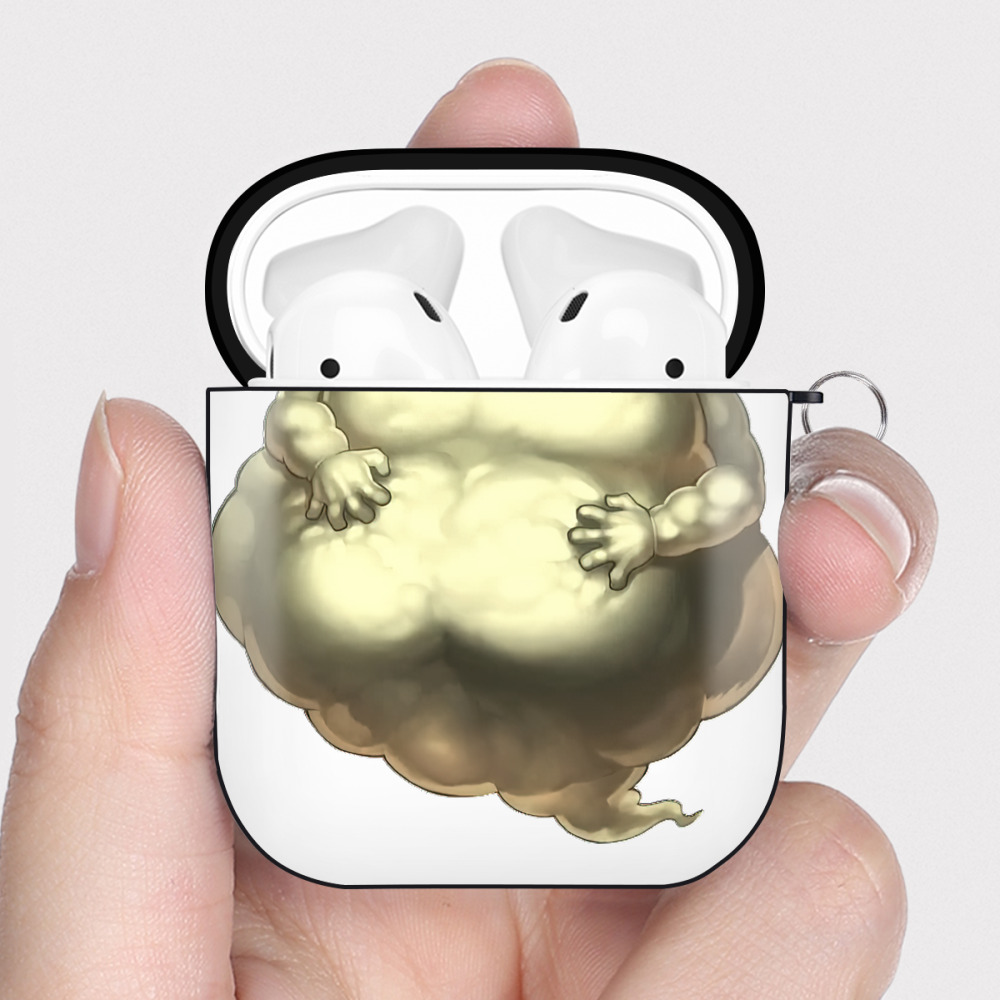 （画像用） 遊☆戯☆王 Yu-Gi-Oh! AirPods 第2世代保護ケース ハードシェル ブラック 耐衝撃・防指紋・カラビナ付き