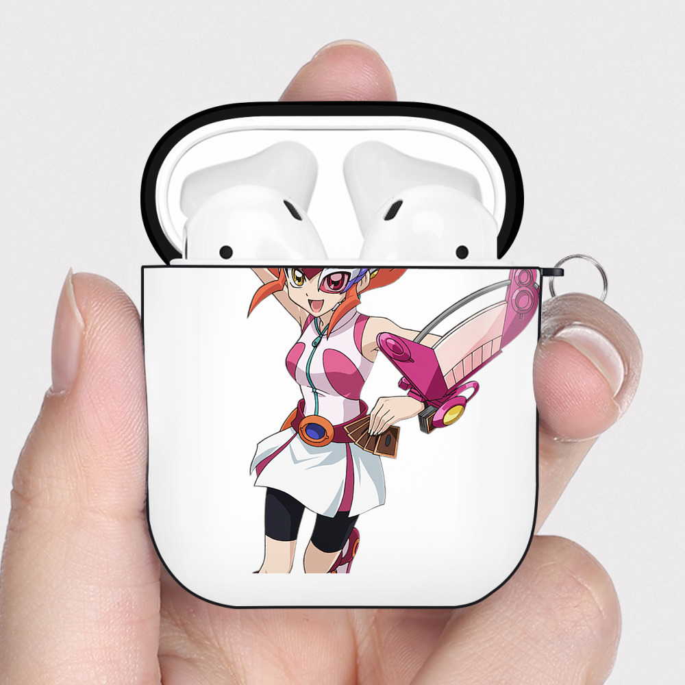 （画像用） 遊☆戯☆王 Yu-Gi-Oh! AirPods 第2世代保護ケース ハードシェル ブラック 耐衝撃・防指紋・カラビナ付き
