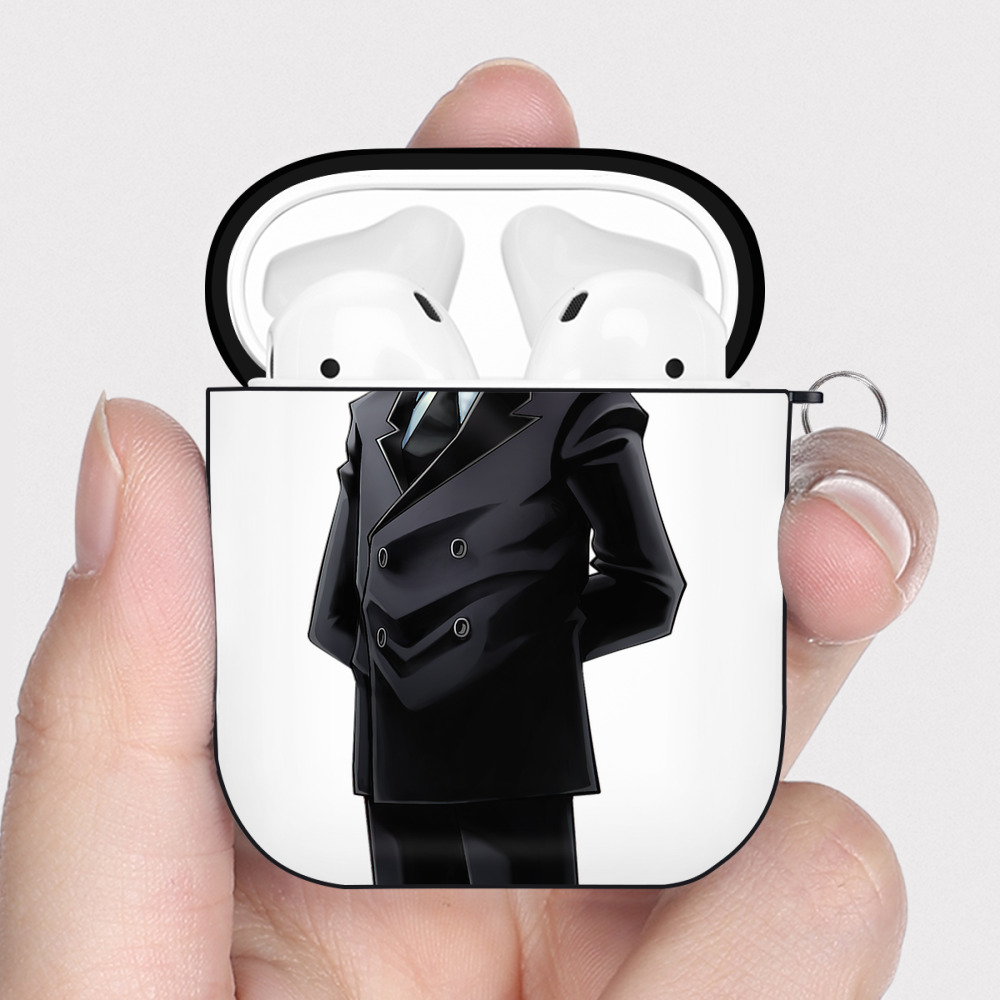 （画像用） 遊☆戯☆王 Yu-Gi-Oh! AirPods 第2世代保護ケース ハードシェル ブラック 耐衝撃・防指紋・カラビナ付き
