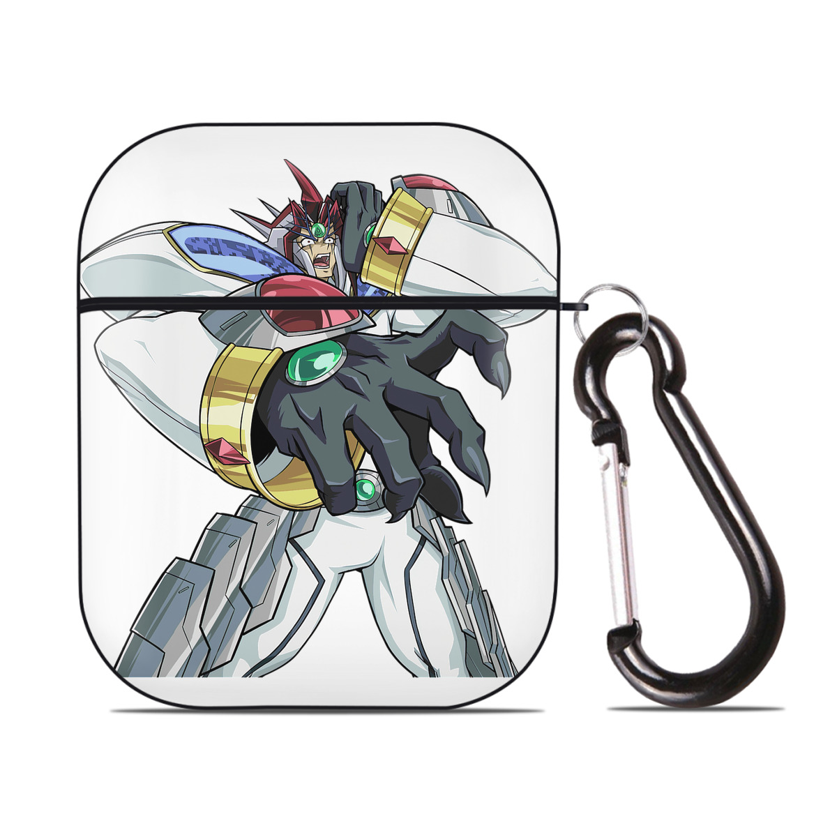（画像用） 遊☆戯☆王 Yu-Gi-Oh! AirPods 第2世代保護ケース ハードシェル ブラック 耐衝撃・防指紋・カラビナ付き