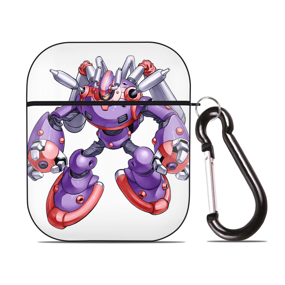 （画像用） 遊☆戯☆王 Yu-Gi-Oh! AirPods 第2世代保護ケース ハードシェル ブラック 耐衝撃・防指紋・カラビナ付き