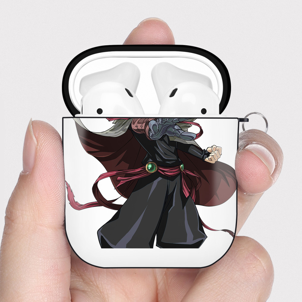 （画像用） 遊☆戯☆王 Yu-Gi-Oh! AirPods 第2世代保護ケース ハードシェル ブラック 耐衝撃・防指紋・カラビナ付き