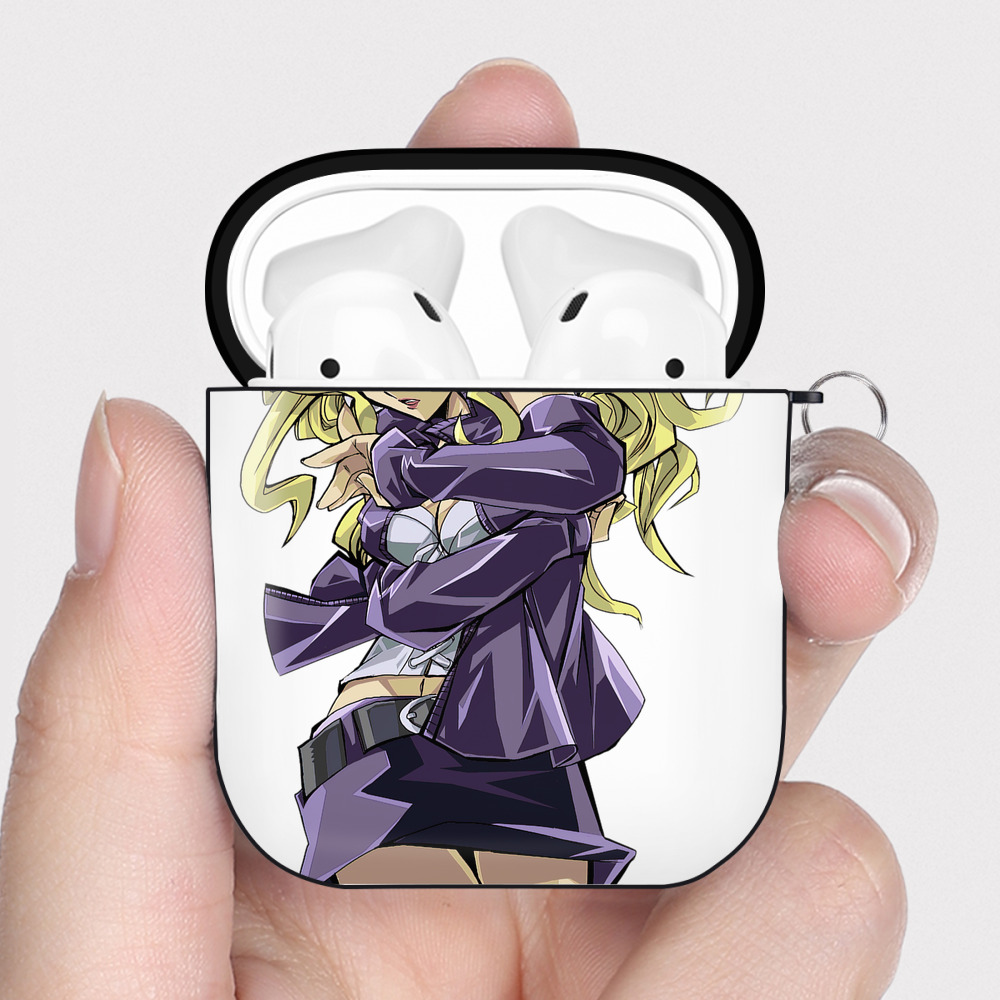 （画像用） 遊☆戯☆王 Yu-Gi-Oh! AirPods 第2世代保護ケース ハードシェル ブラック 耐衝撃・防指紋・カラビナ付き