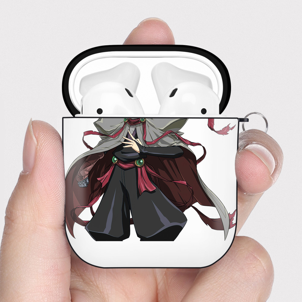 （画像用） 遊☆戯☆王 Yu-Gi-Oh! AirPods 第2世代保護ケース ハードシェル ブラック 耐衝撃・防指紋・カラビナ付き
