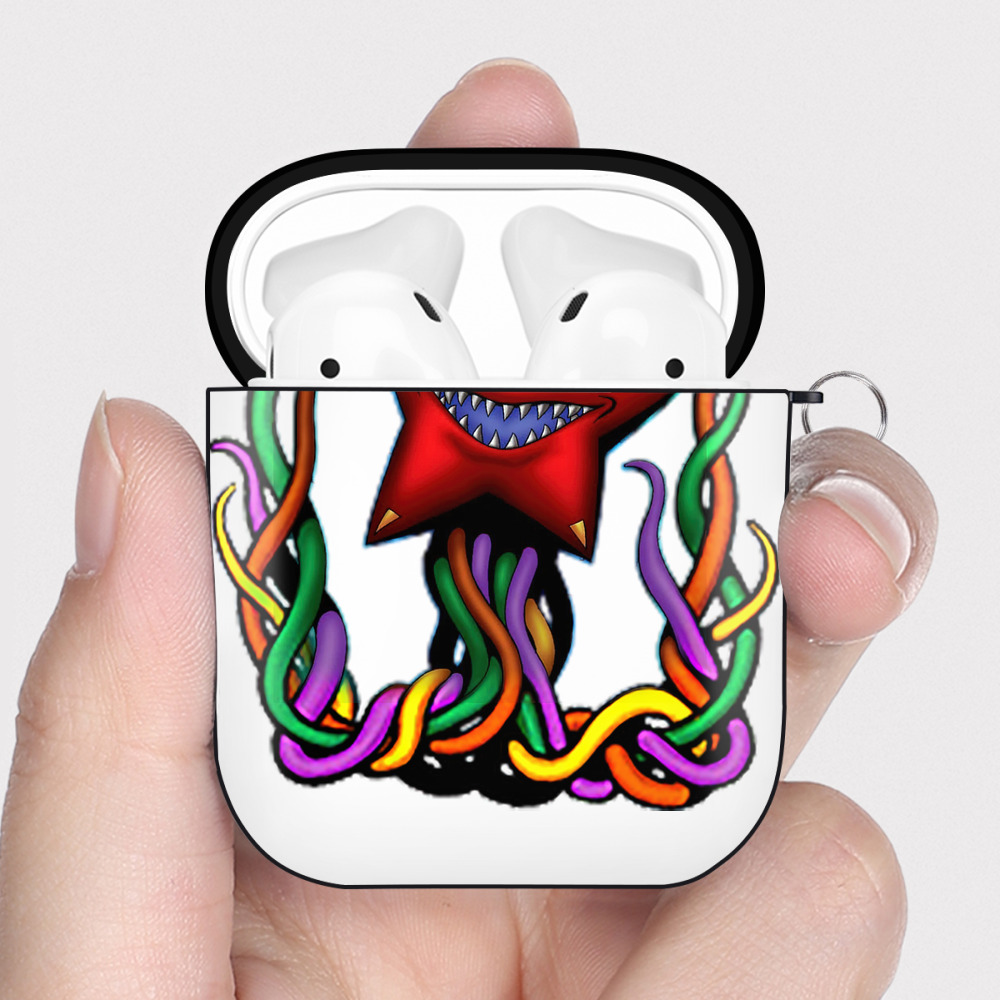 （画像用） 遊☆戯☆王 Yu-Gi-Oh! AirPods 第2世代保護ケース ハードシェル ブラック 耐衝撃・防指紋・カラビナ付き