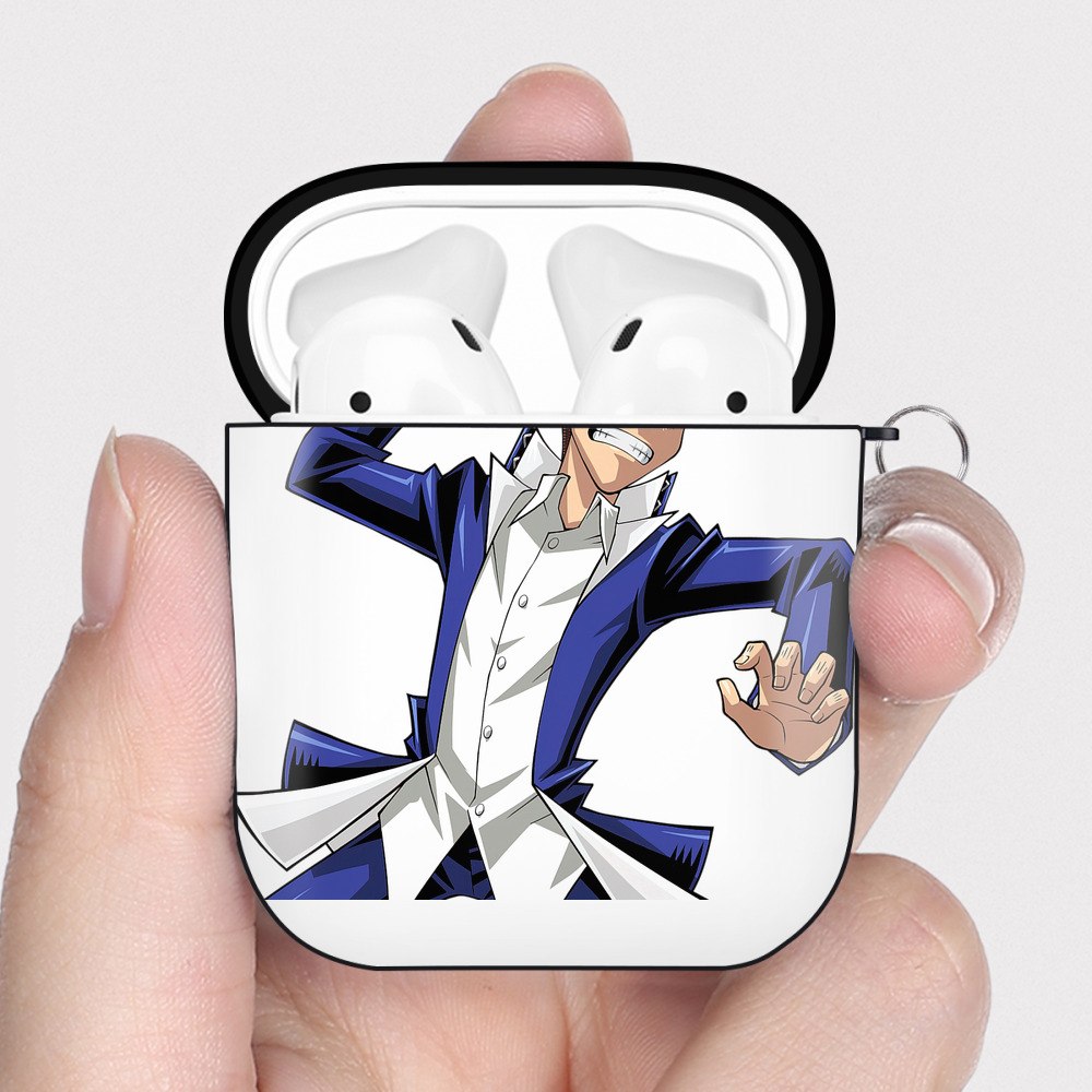 （画像用） 遊☆戯☆王 Yu-Gi-Oh! AirPods 第2世代保護ケース ハードシェル ブラック 耐衝撃・防指紋・カラビナ付き
