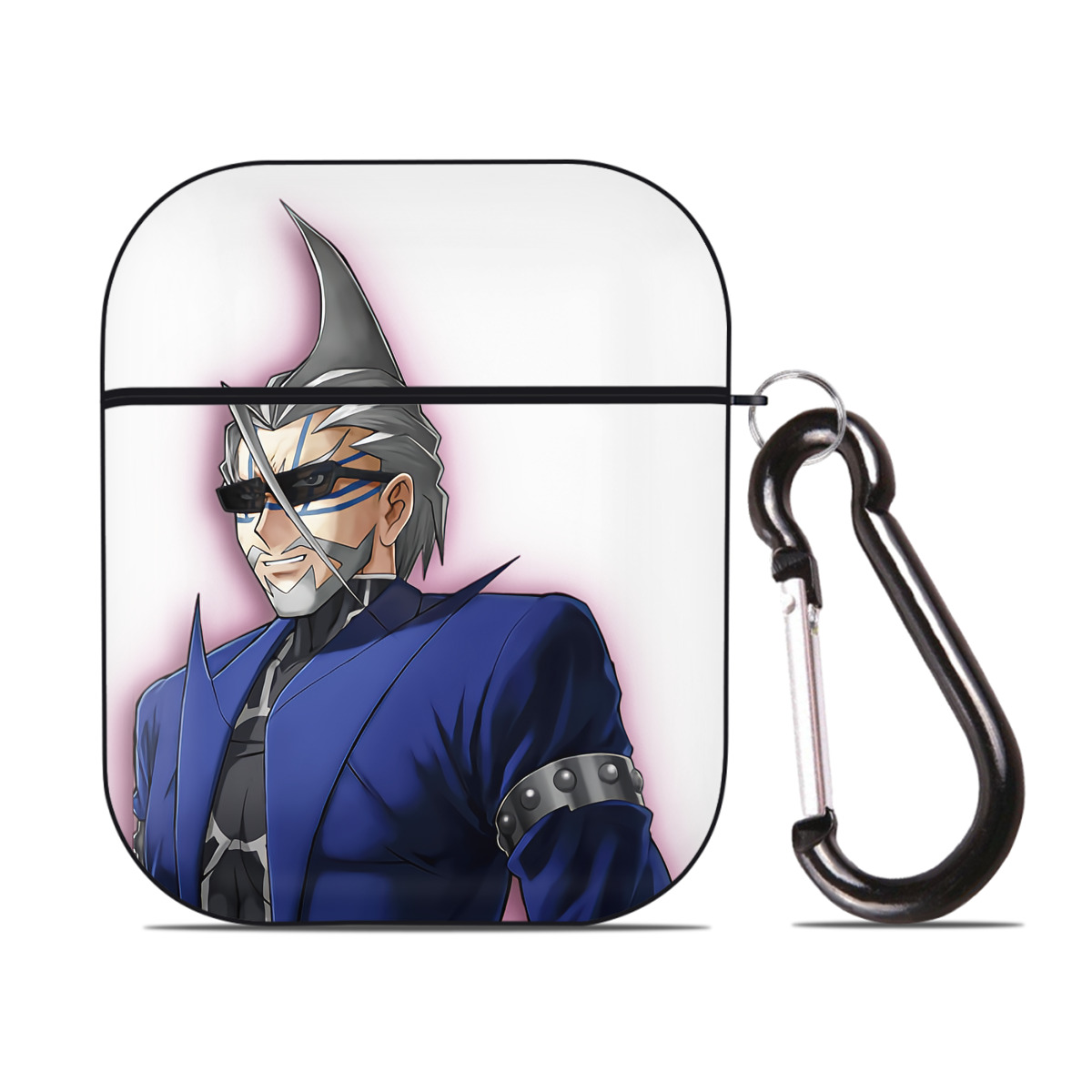 （画像用） 遊☆戯☆王 Yu-Gi-Oh! AirPods 第2世代保護ケース ハードシェル ブラック 耐衝撃・防指紋・カラビナ付き