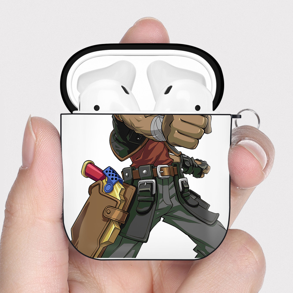 （画像用） 遊☆戯☆王 Yu-Gi-Oh! AirPods 第2世代保護ケース ハードシェル ブラック 耐衝撃・防指紋・カラビナ付き