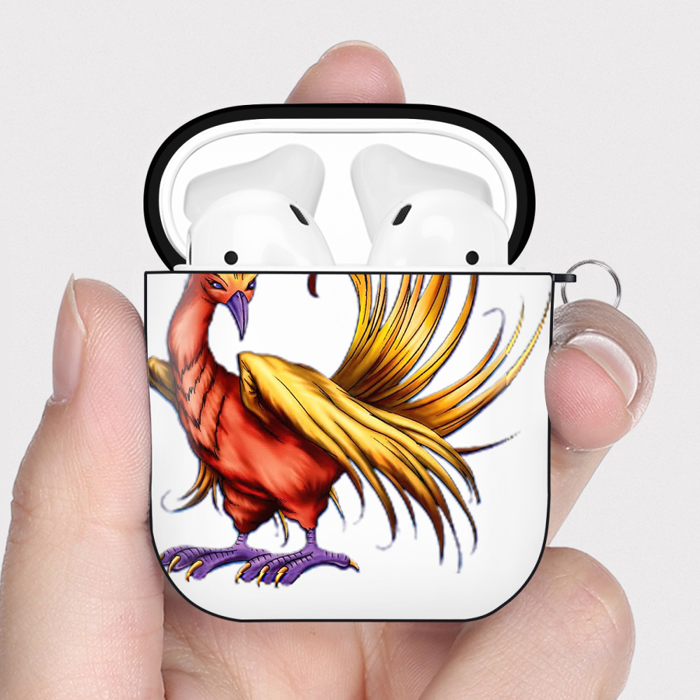 （画像用） 遊☆戯☆王 Yu-Gi-Oh! AirPods 第2世代保護ケース ハードシェル ブラック 耐衝撃・防指紋・カラビナ付き