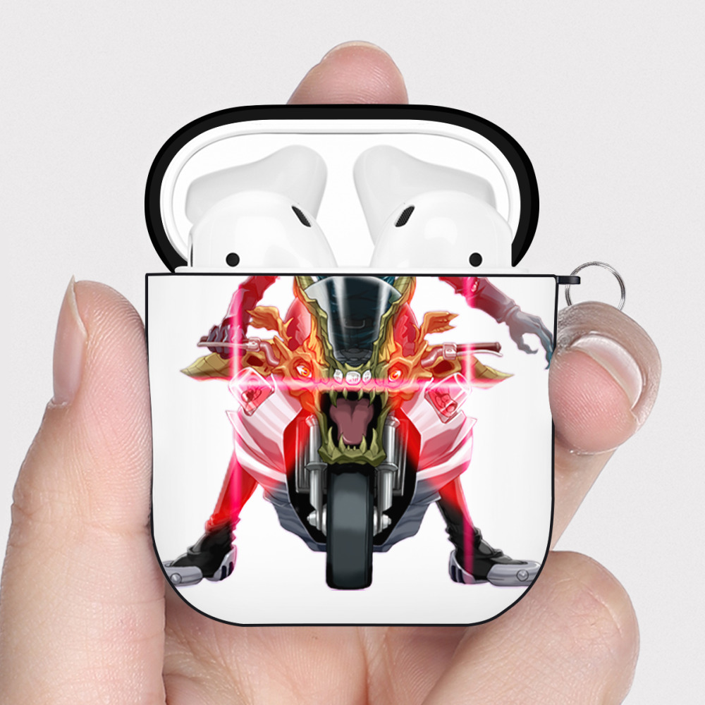 （画像用） 遊☆戯☆王 Yu-Gi-Oh! AirPods 第2世代保護ケース ハードシェル ブラック 耐衝撃・防指紋・カラビナ付き