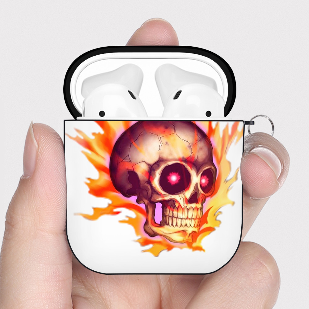 （画像用） 遊☆戯☆王 Yu-Gi-Oh! AirPods 第2世代保護ケース ハードシェル ブラック 耐衝撃・防指紋・カラビナ付き