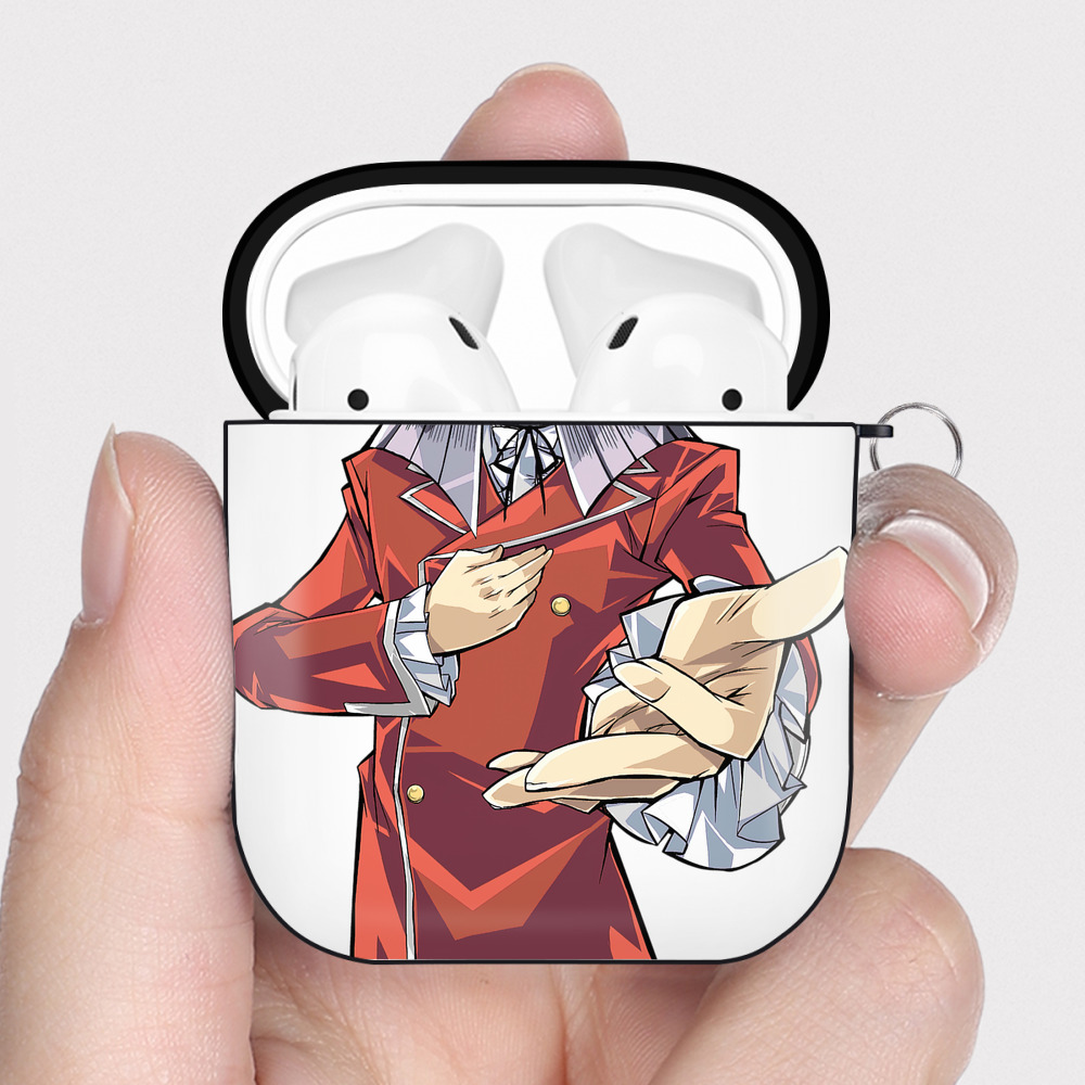 （画像用） 遊☆戯☆王 Yu-Gi-Oh! AirPods 第2世代保護ケース ハードシェル ブラック 耐衝撃・防指紋・カラビナ付き