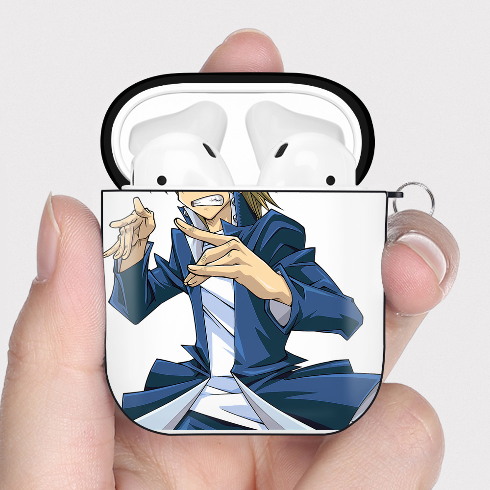 （画像用） 遊☆戯☆王 Yu-Gi-Oh! AirPods 第2世代保護ケース ハードシェル ブラック 耐衝撃・防指紋・カラビナ付き