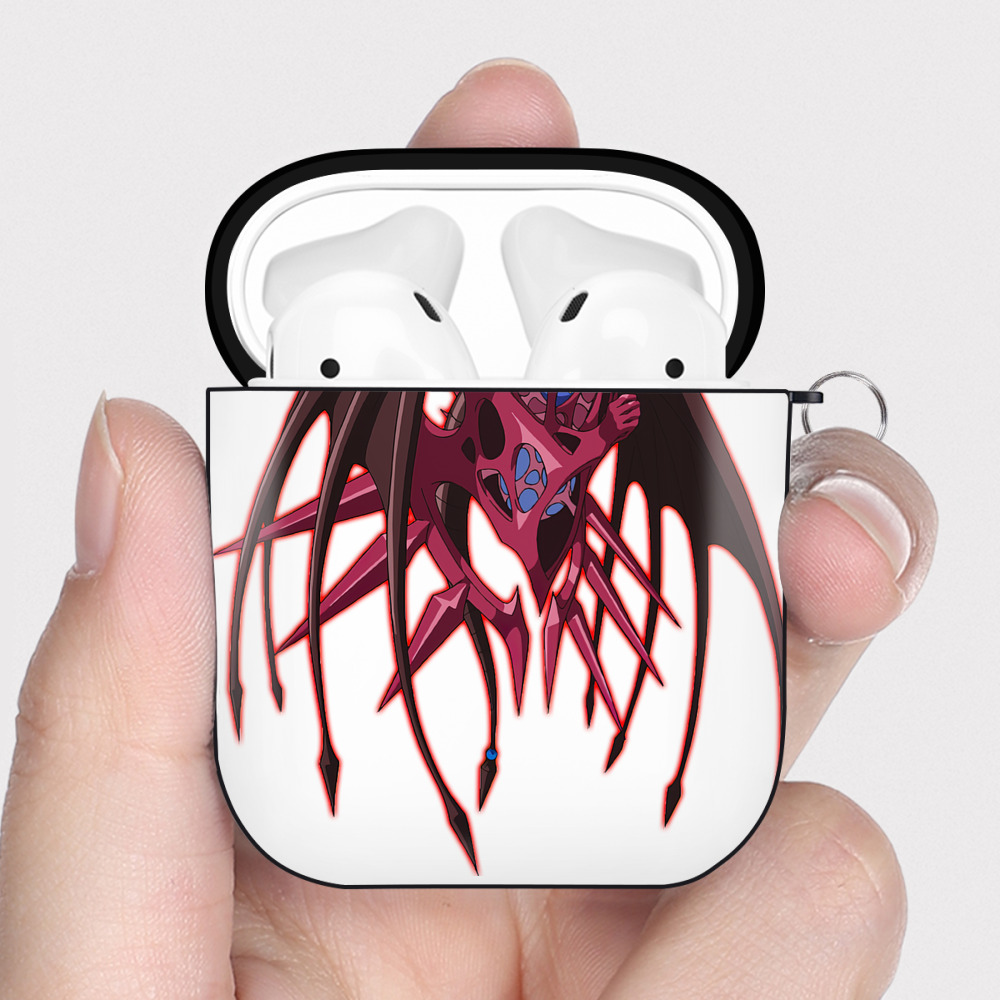 （画像用） 遊☆戯☆王 Yu-Gi-Oh! AirPods 第2世代保護ケース ハードシェル ブラック 耐衝撃・防指紋・カラビナ付き
