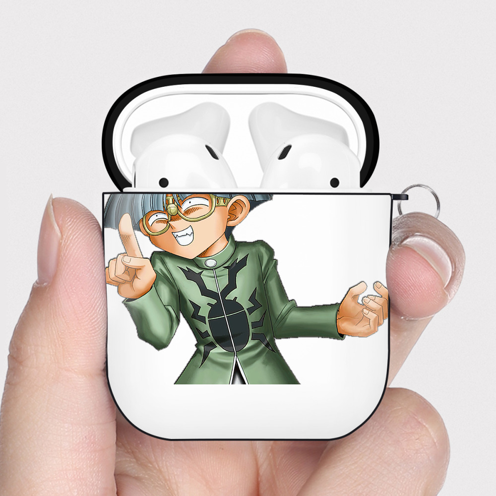 （画像用） 遊☆戯☆王 Yu-Gi-Oh! AirPods 第2世代保護ケース ハードシェル ブラック 耐衝撃・防指紋・カラビナ付き