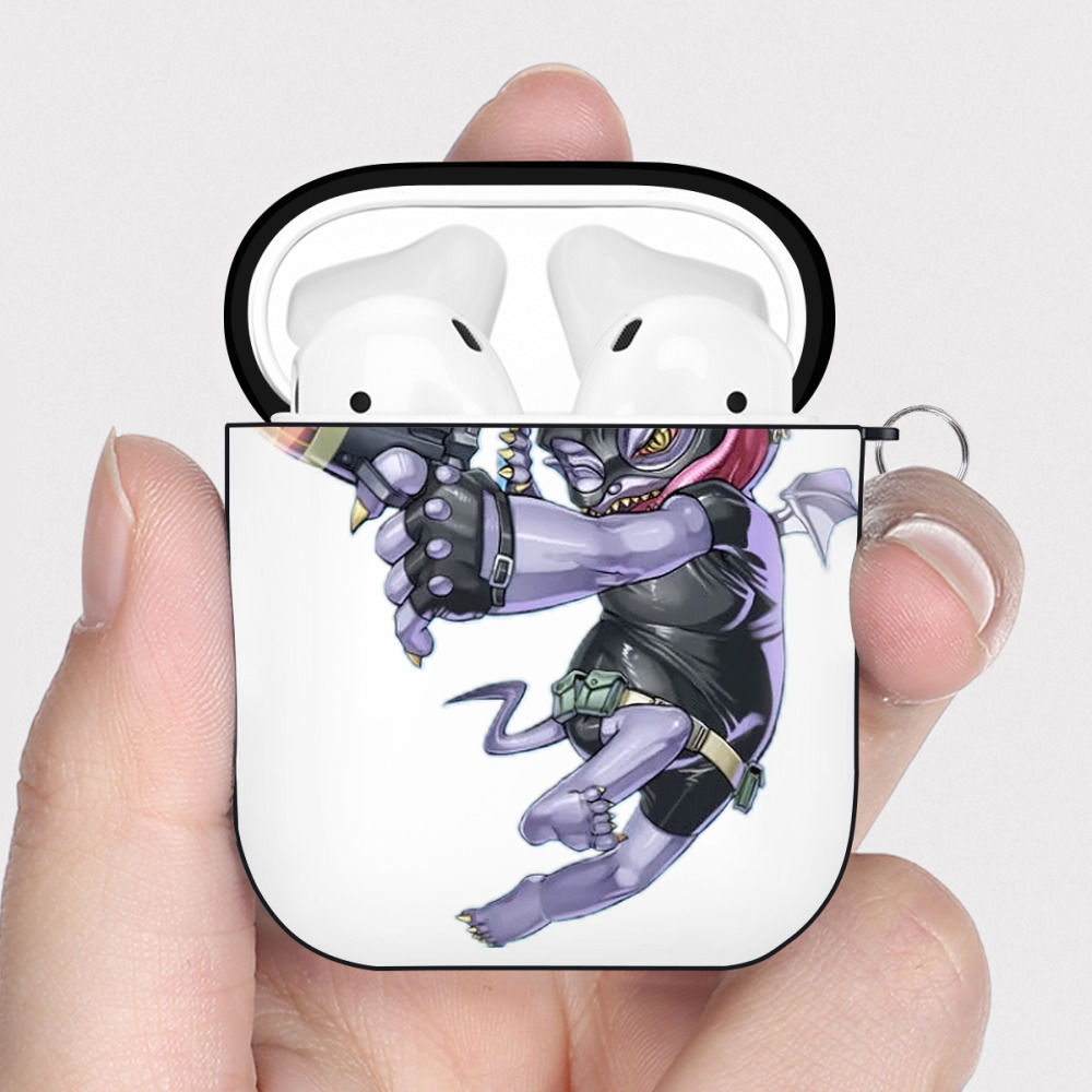 （画像用） 遊☆戯☆王 Yu-Gi-Oh! AirPods 第2世代保護ケース ハードシェル ブラック 耐衝撃・防指紋・カラビナ付き