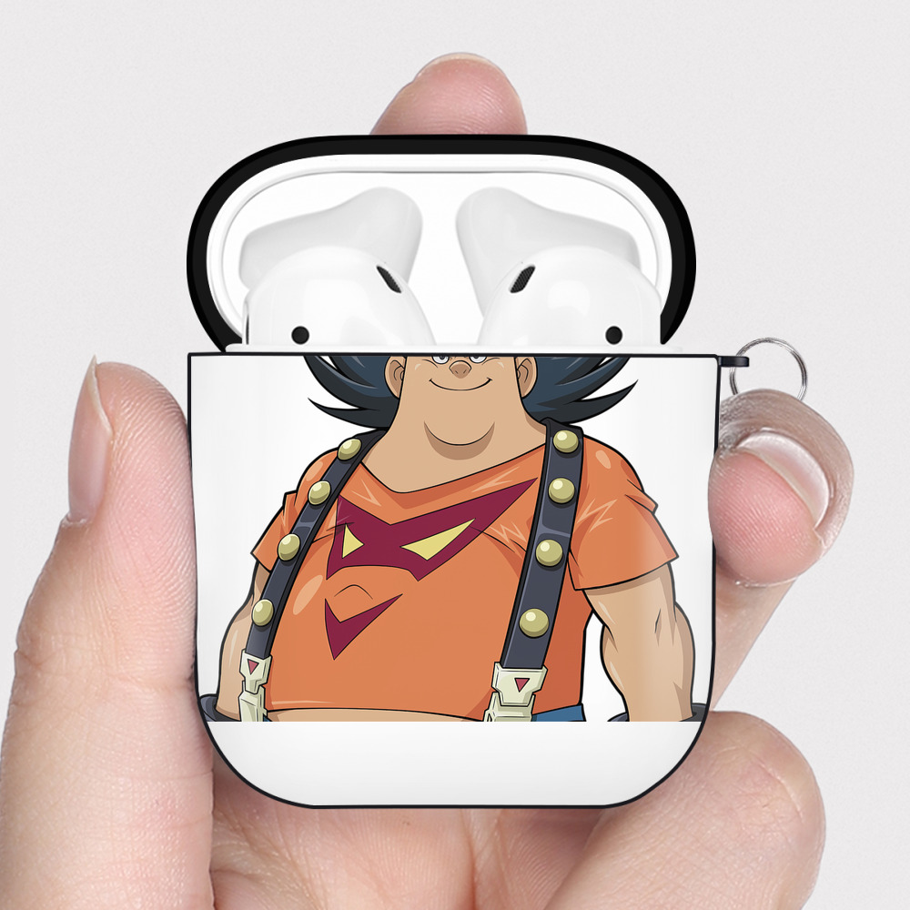 （画像用） 遊☆戯☆王 Yu-Gi-Oh! AirPods 第2世代保護ケース ハードシェル ブラック 耐衝撃・防指紋・カラビナ付き