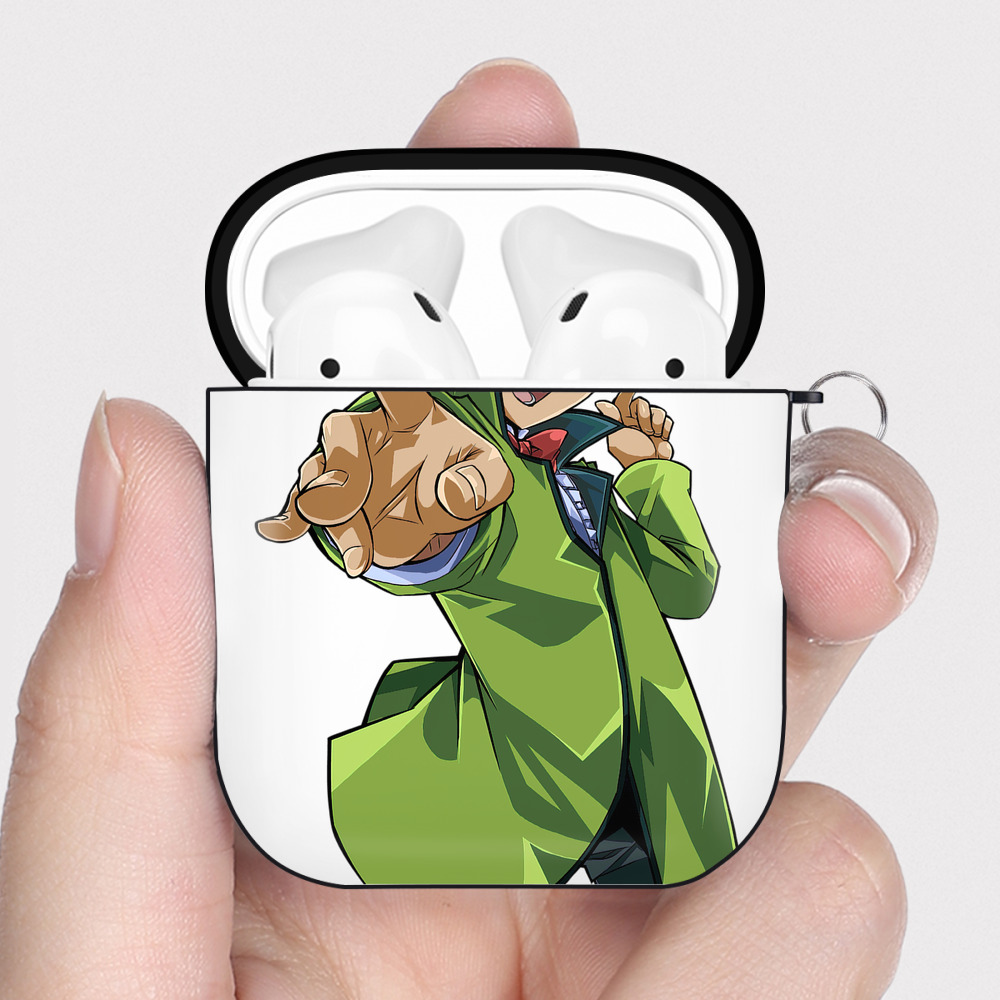 （画像用） 遊☆戯☆王 Yu-Gi-Oh! AirPods 第2世代保護ケース ハードシェル ブラック 耐衝撃・防指紋・カラビナ付き